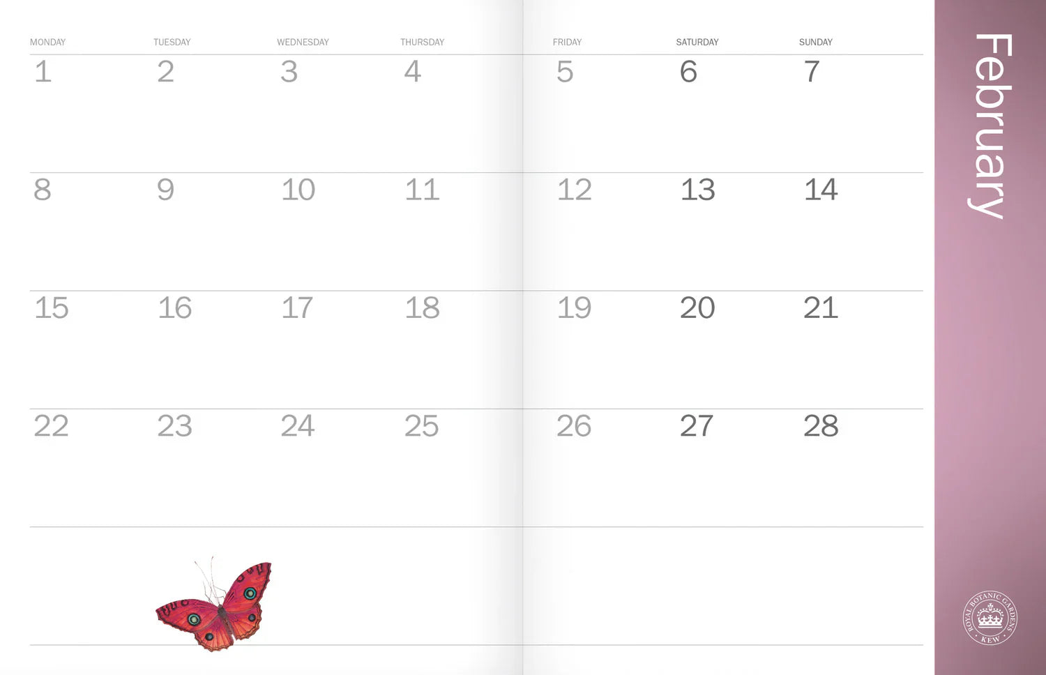 2027 Royal Botanic Gardens Kew Deluxe - Monthly & Weekly Diary/Planner