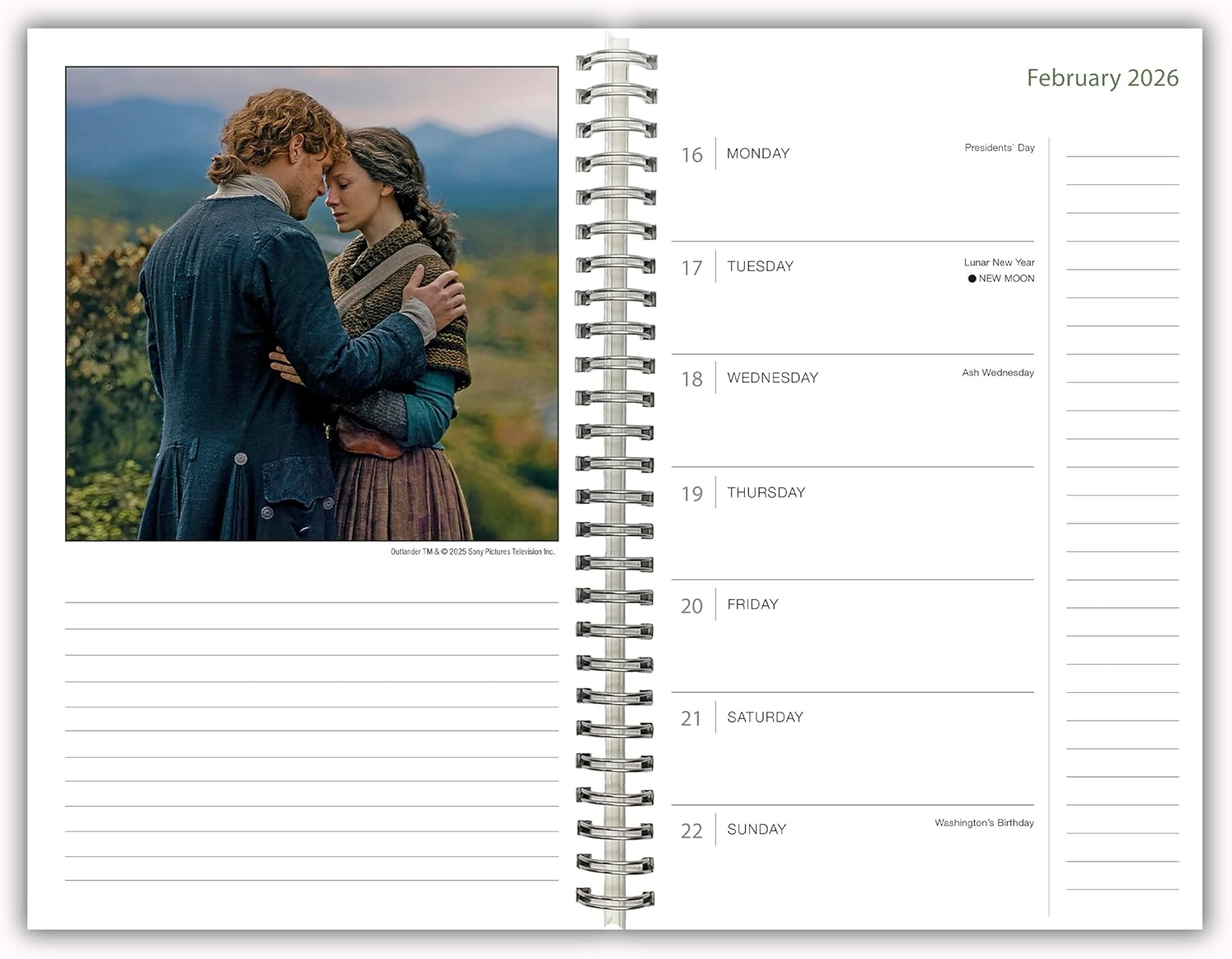 2026 Outlander - Monthly & Weekly Diary/Planner