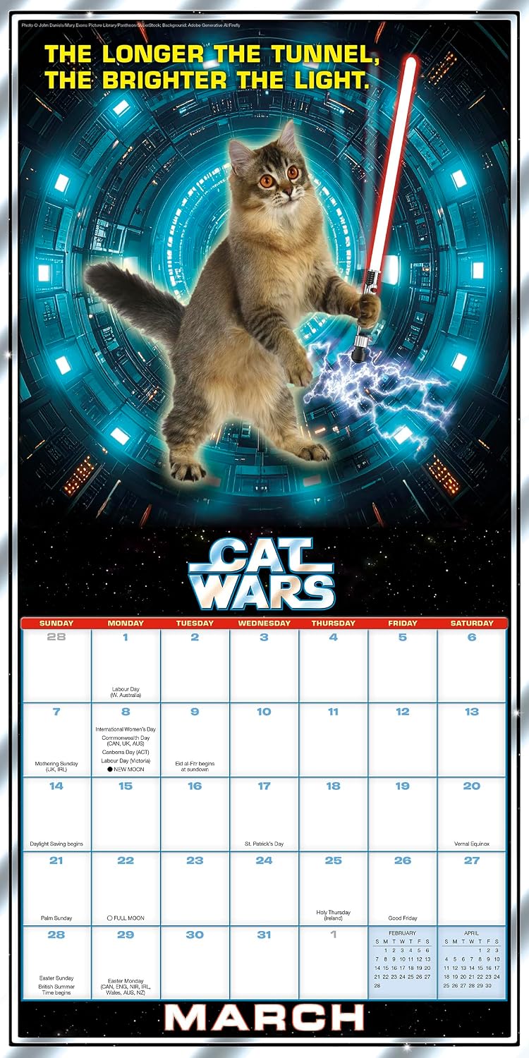 2027 Cat Wars - Square Wall Calendar