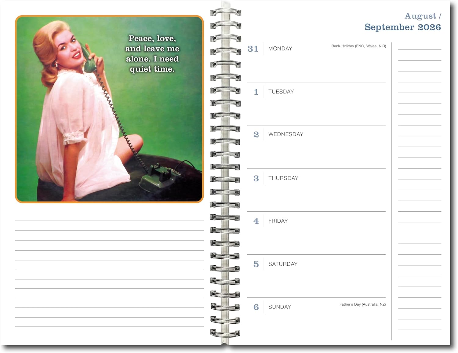 2027 B Word - Weekly and Monthly Diary/Planner