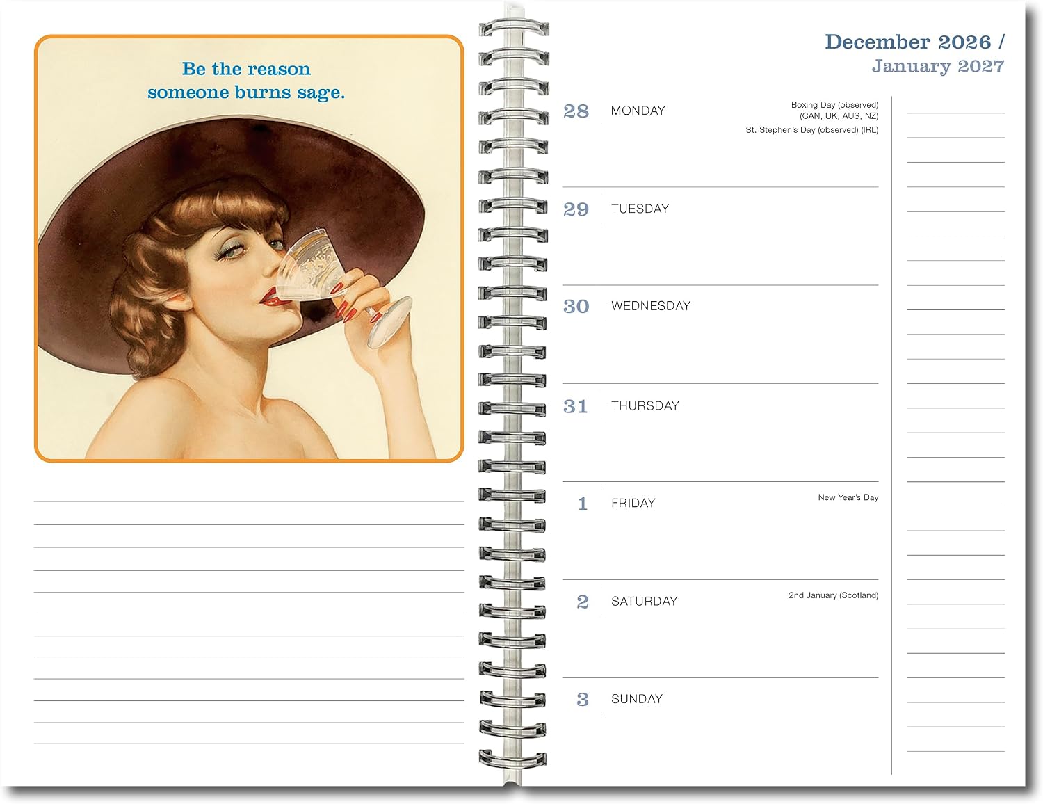 2027 B Word - Weekly and Monthly Diary/Planner