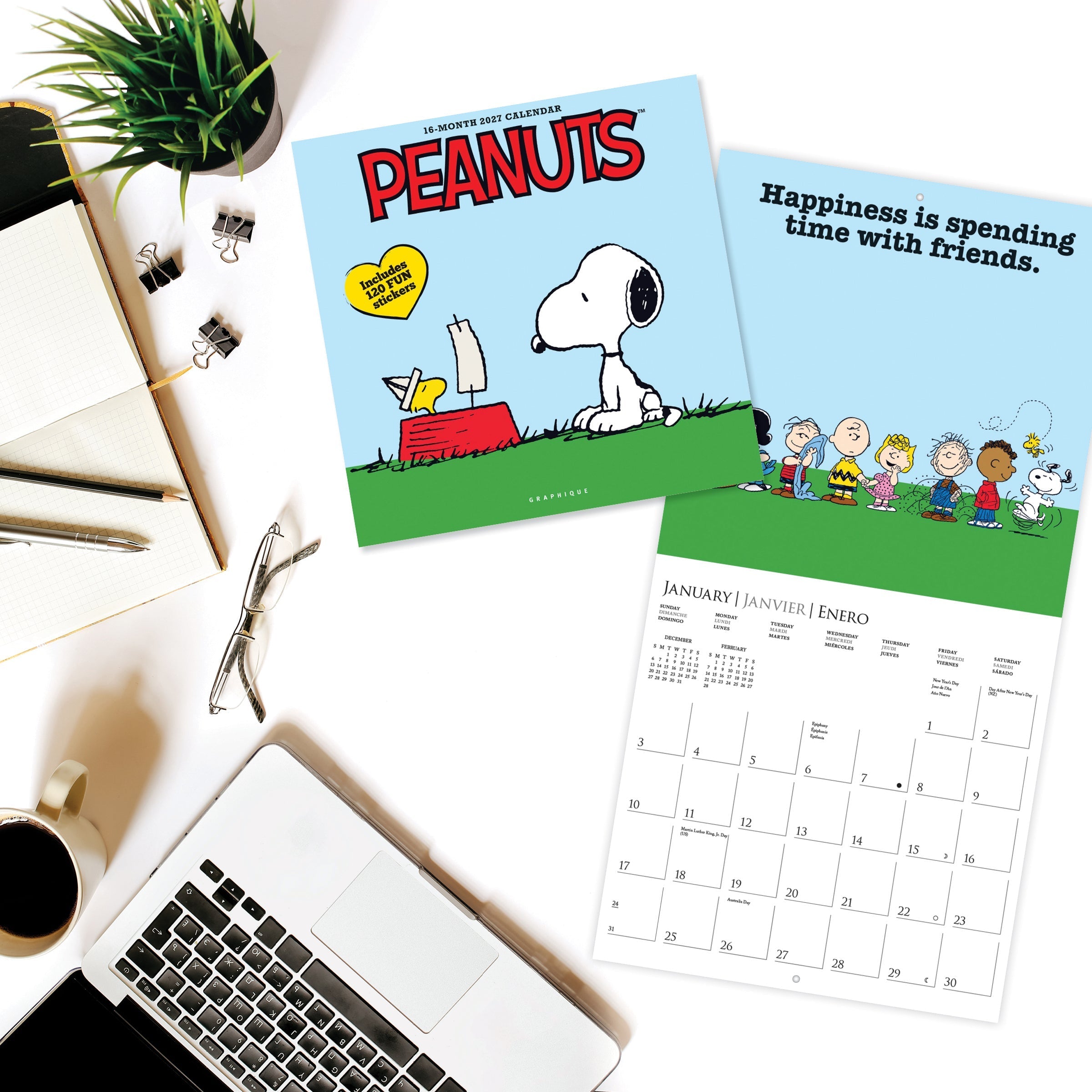 2027 Peanuts - Square Wall Calendar