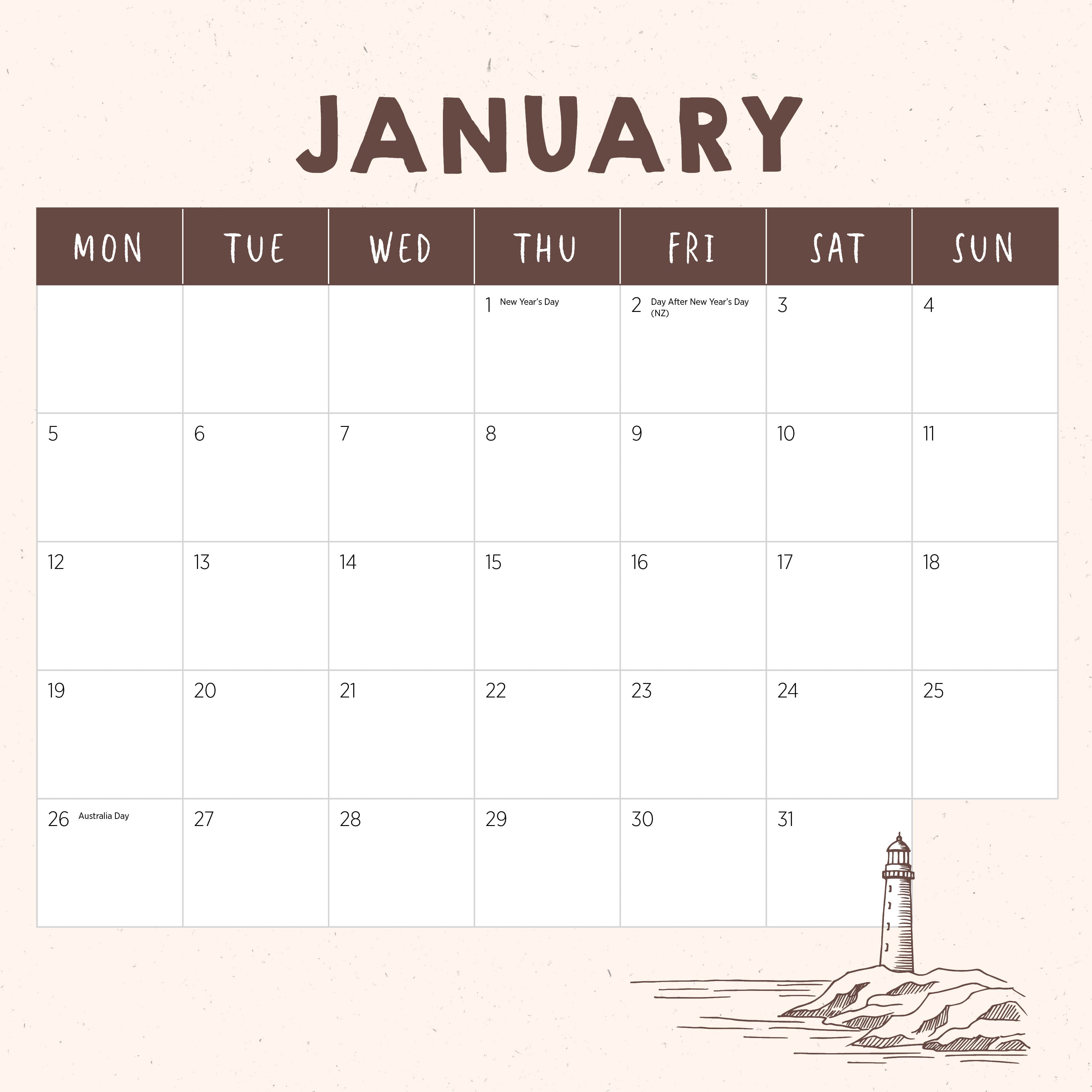 2026 The Happy Quokka - Square Wall Calendar