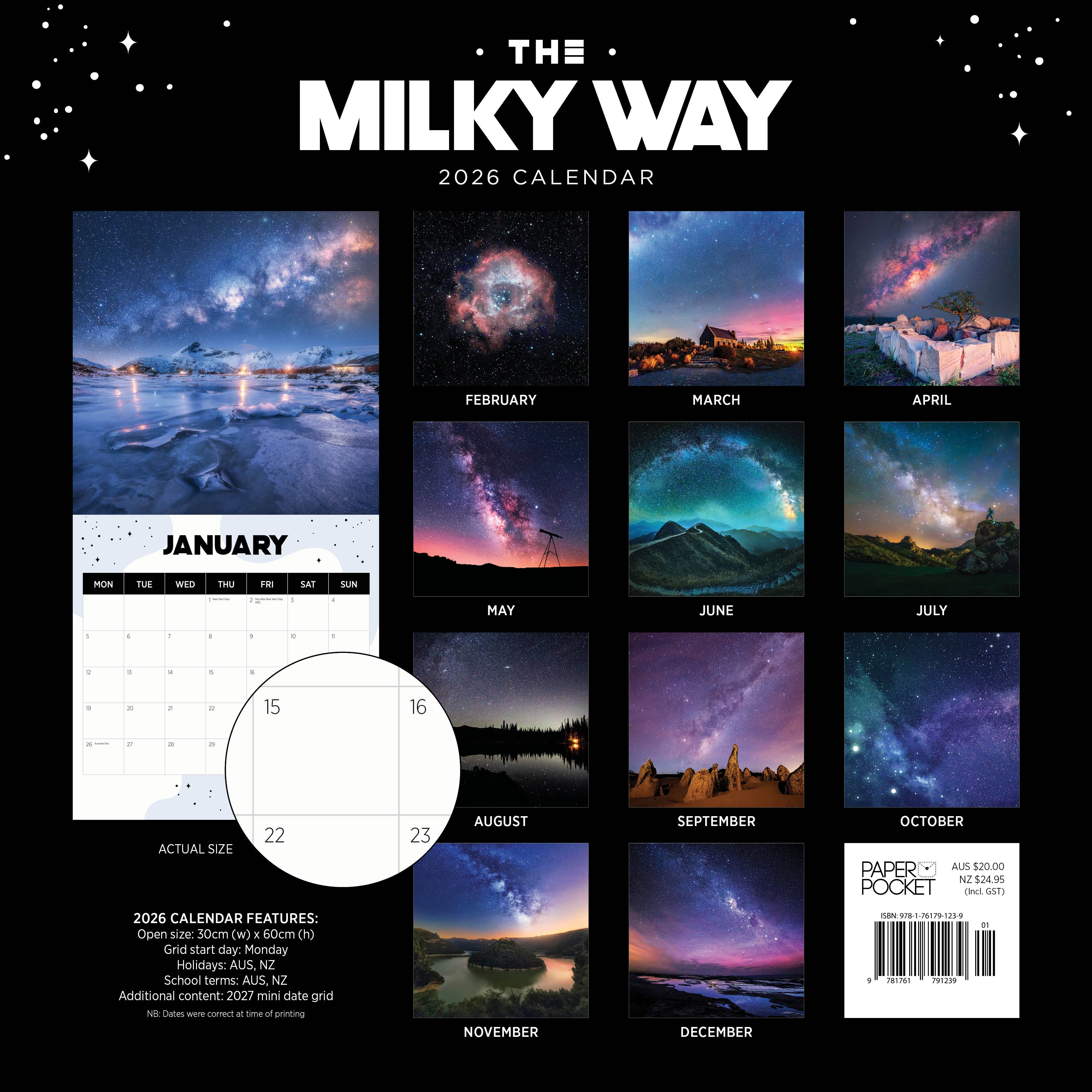 2026 The Milky Way - Square Wall Calendar