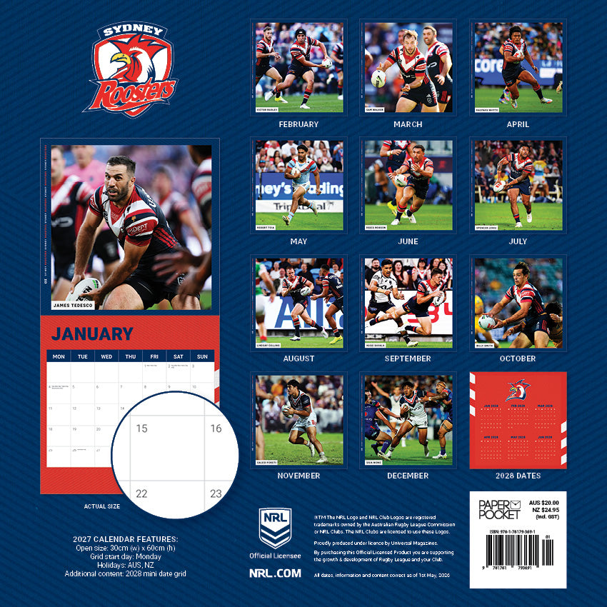 2027 NRL Sydney Roosters calendar – image 4