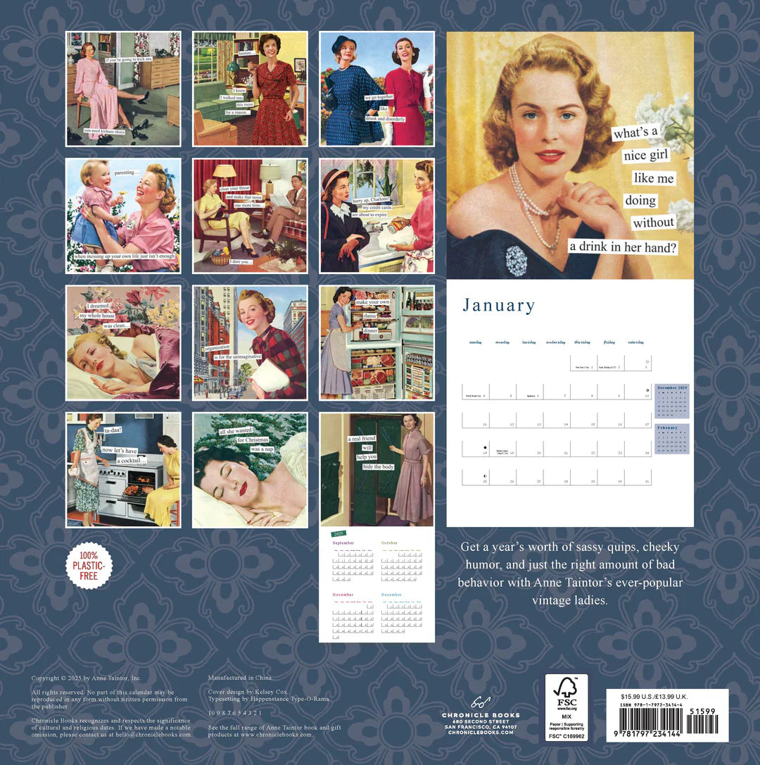 2026 Anne Taintor Square Wall Calendar