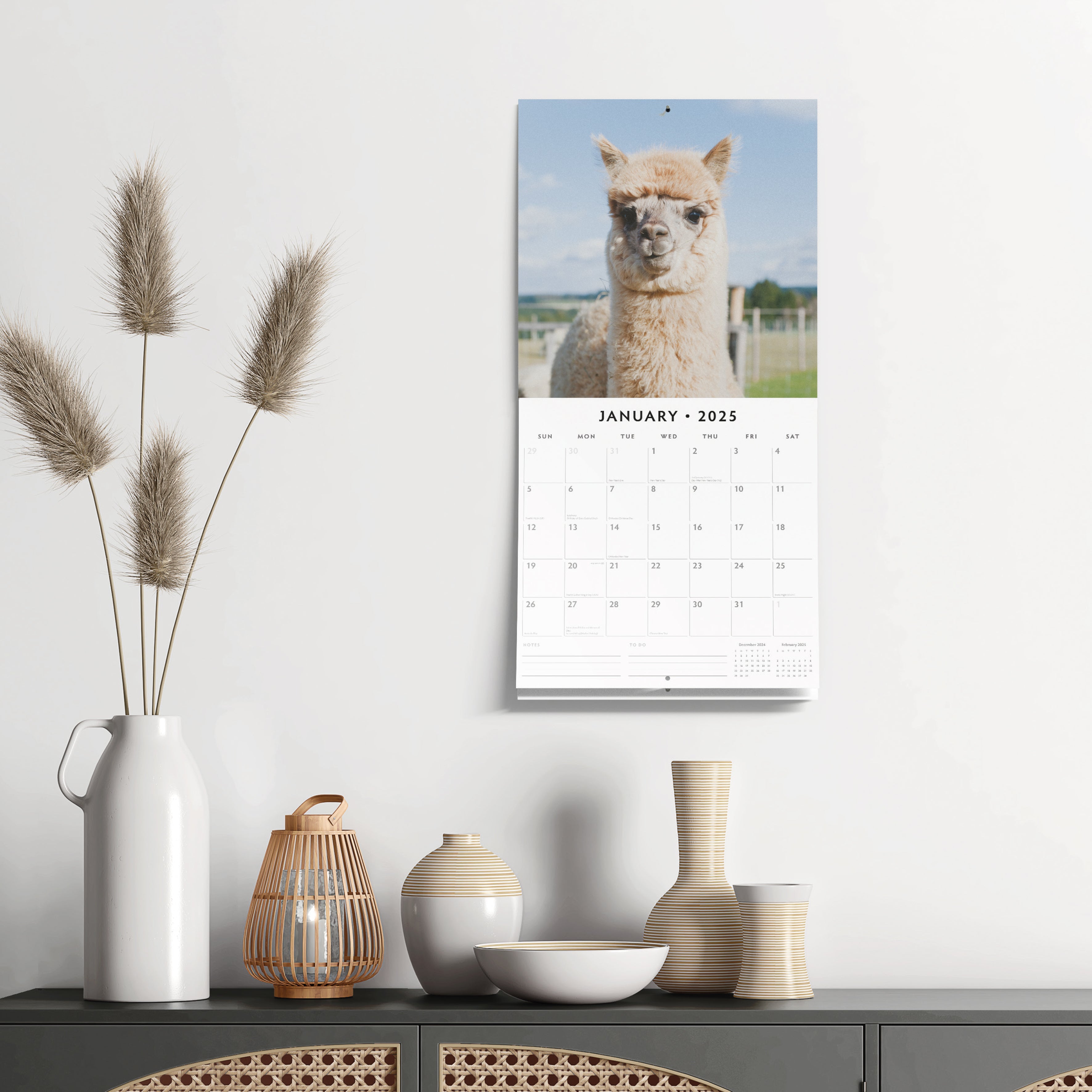 2025 Alpacas - Square Wall Calendar