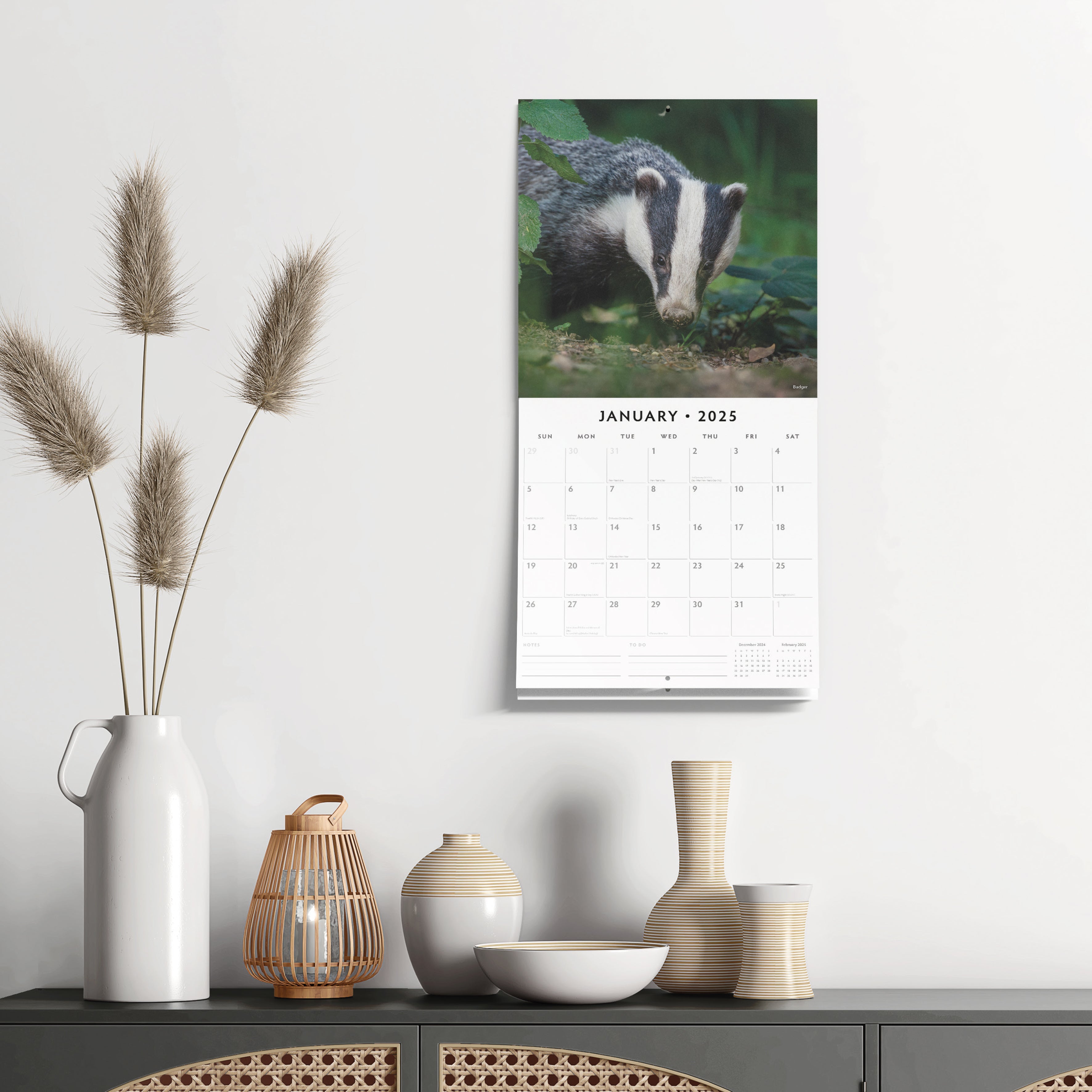 2025 Country Wildlife - Square Wall Calendar