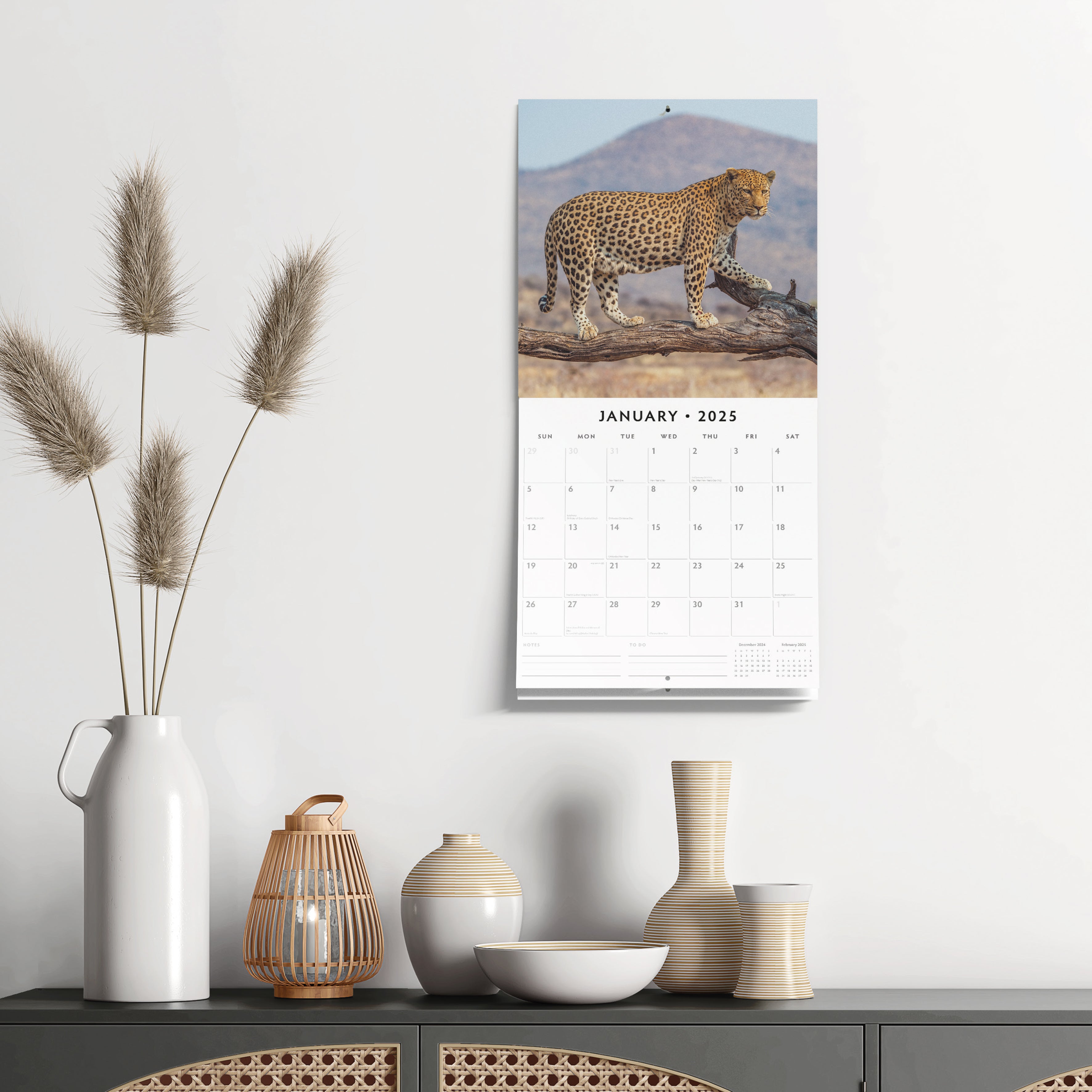 2025 Safari - Square Wall Calendar