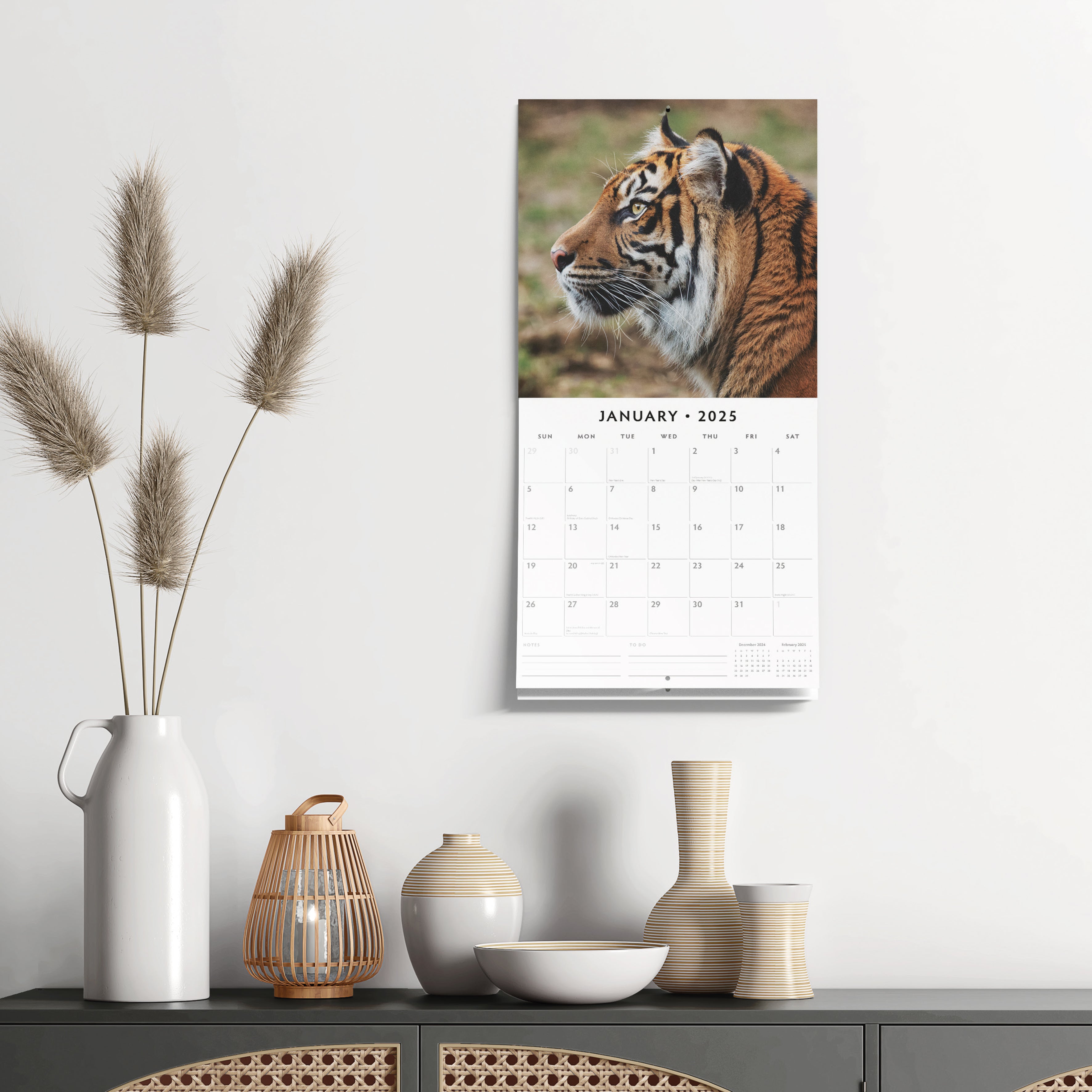 2025 Tigers - Square Wall Calendar