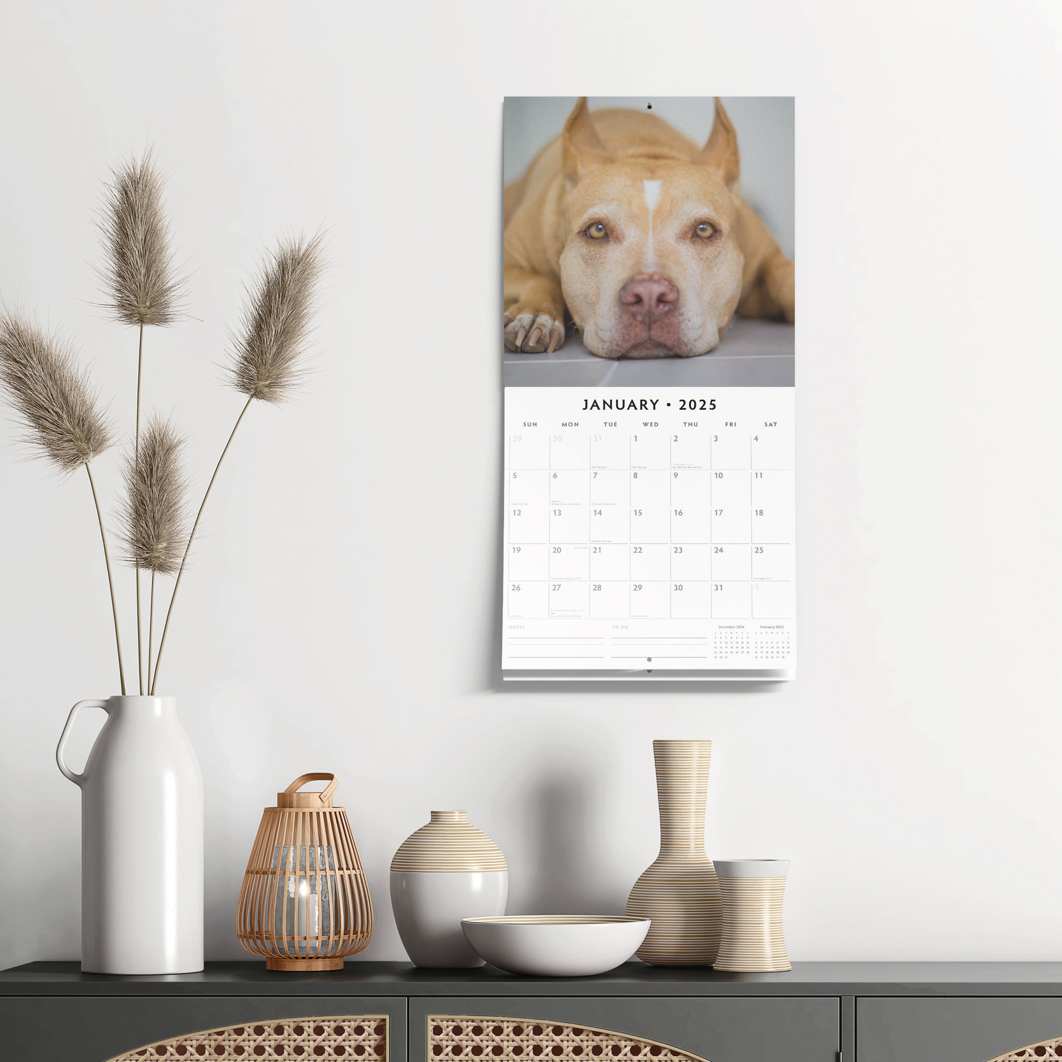 2025 American Pit Bull Terriers - Square Wall Calendar