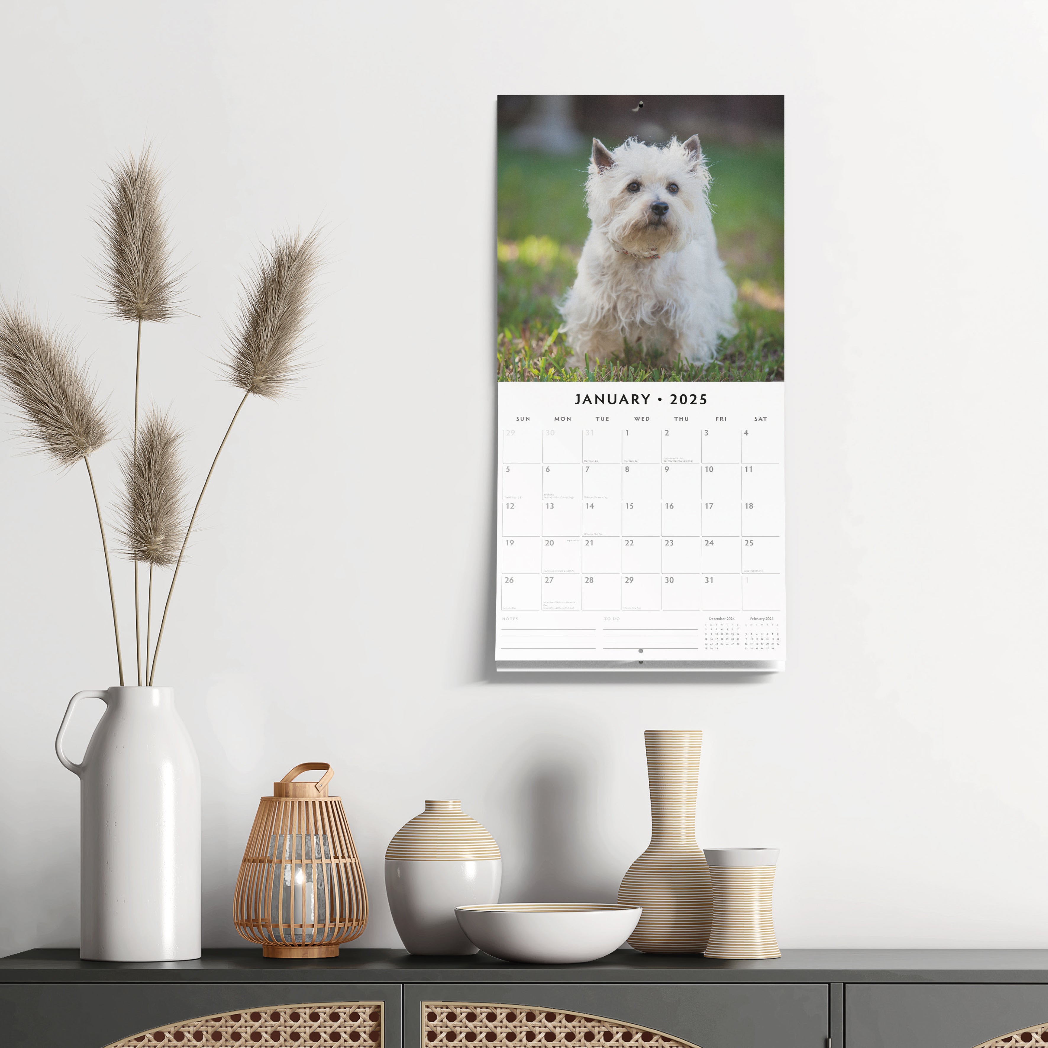 2025 Cairn Terriers - Square Wall Calendar