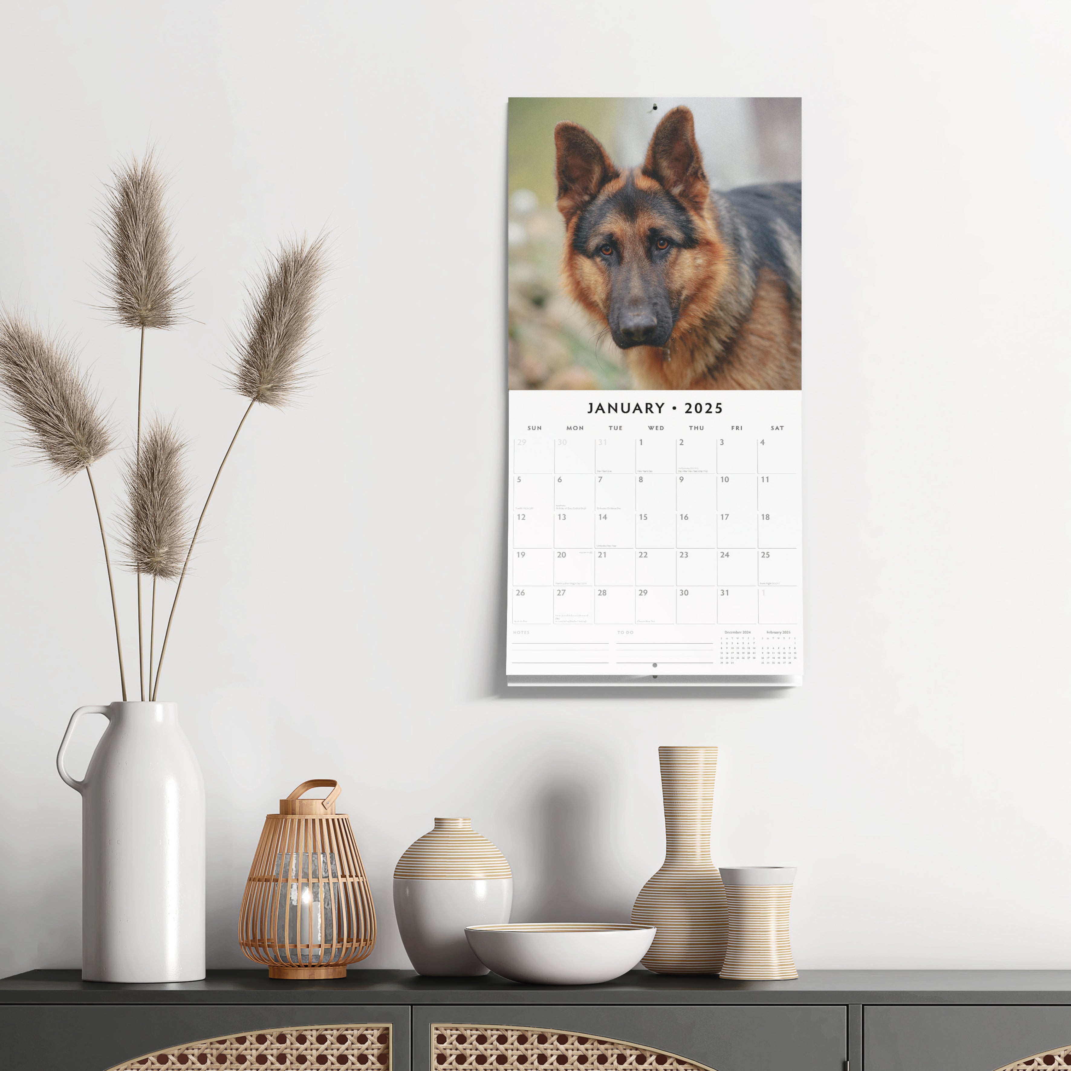 2025 German Shepherds - Square Wall Calendar