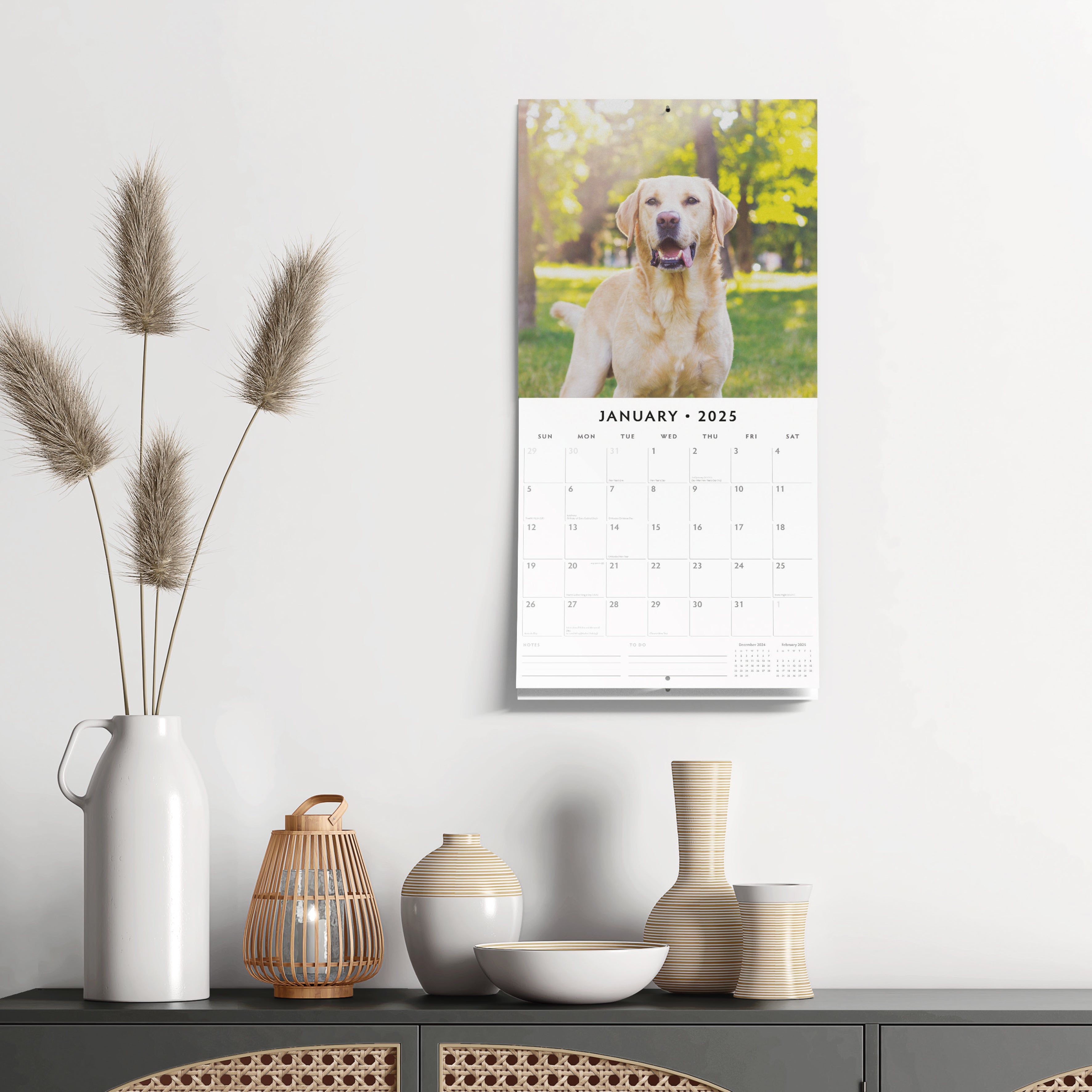 2025 Labradors - Square Wall Calendar