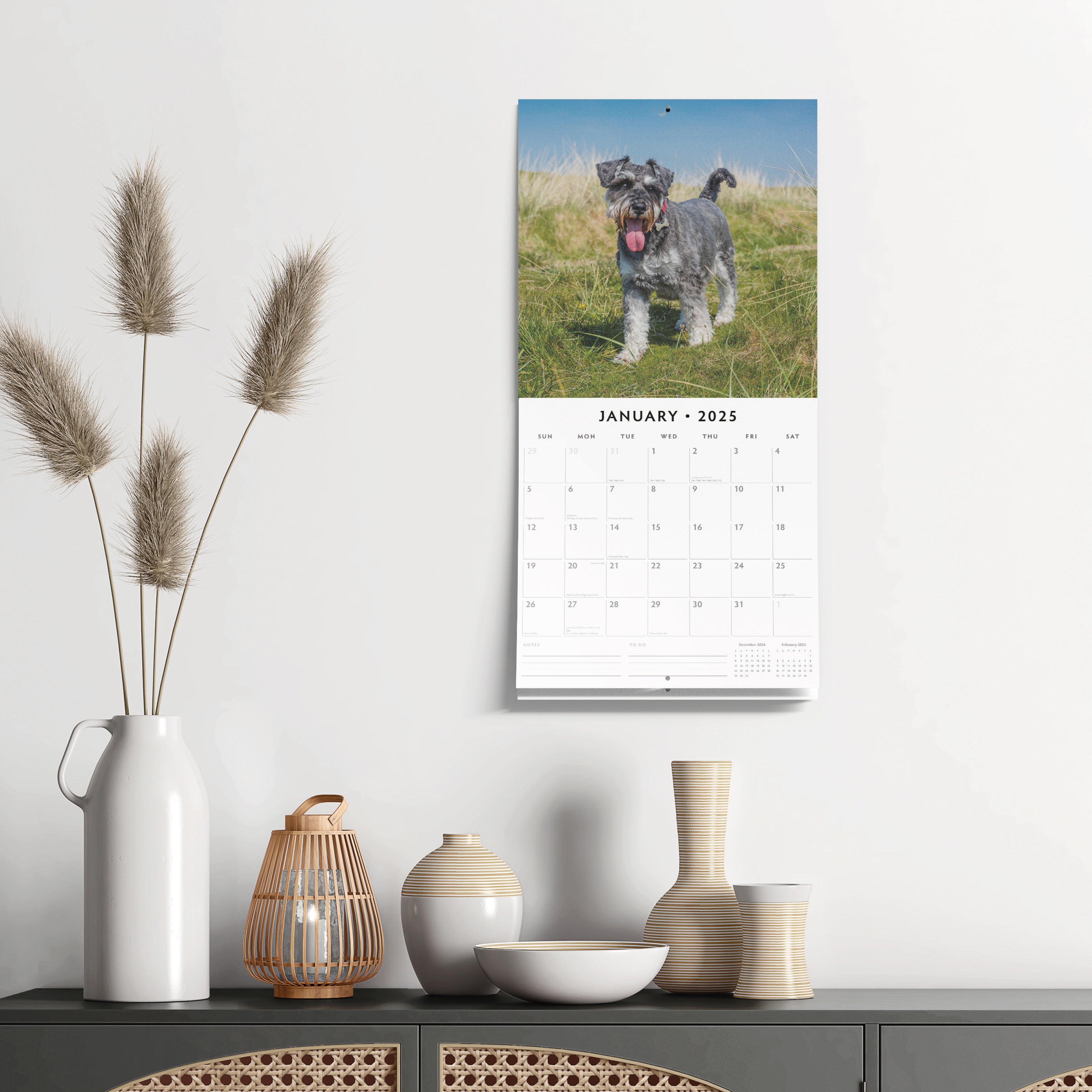 2025 Miniature Schnauzer - Square Wall Calendar