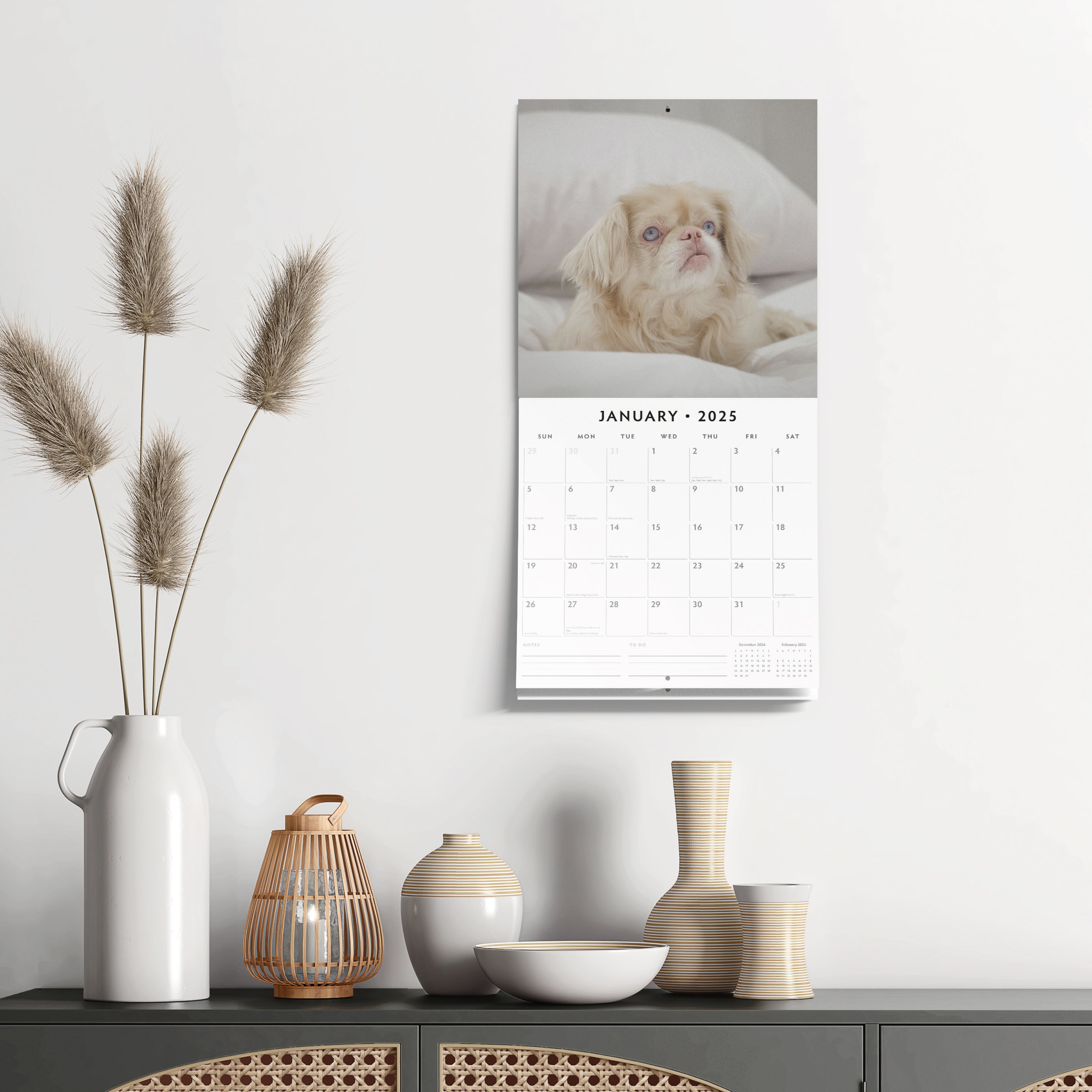 2025 Pekingese - Square Wall Calendar