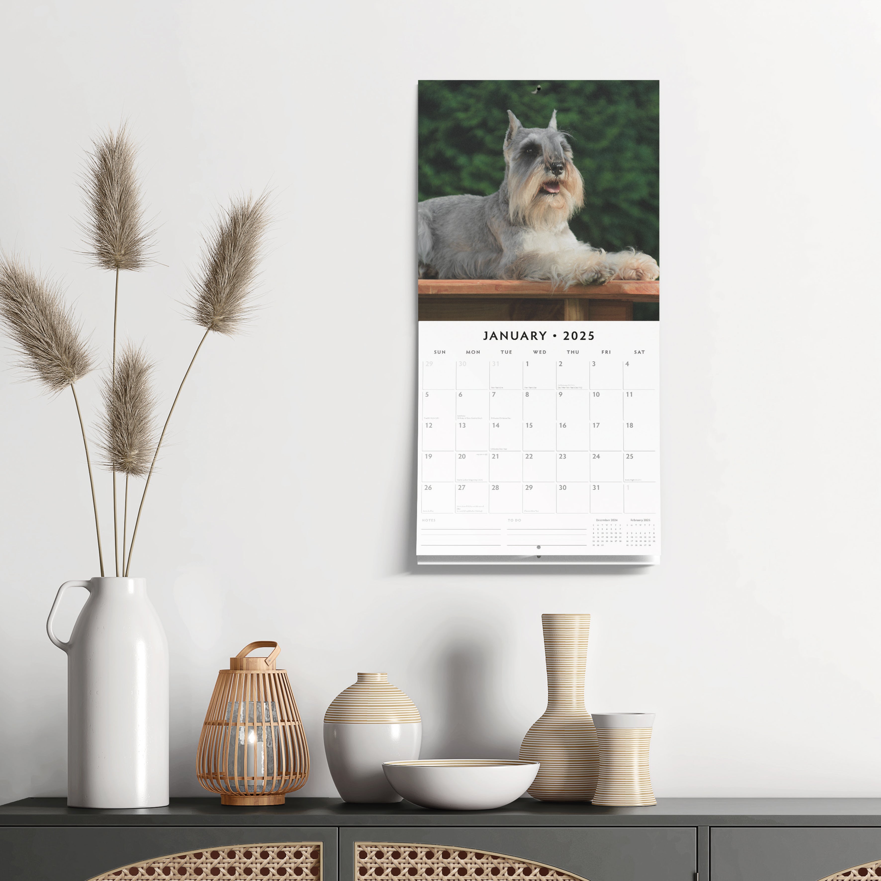 2025 Schnauzer - Square Wall Calendar