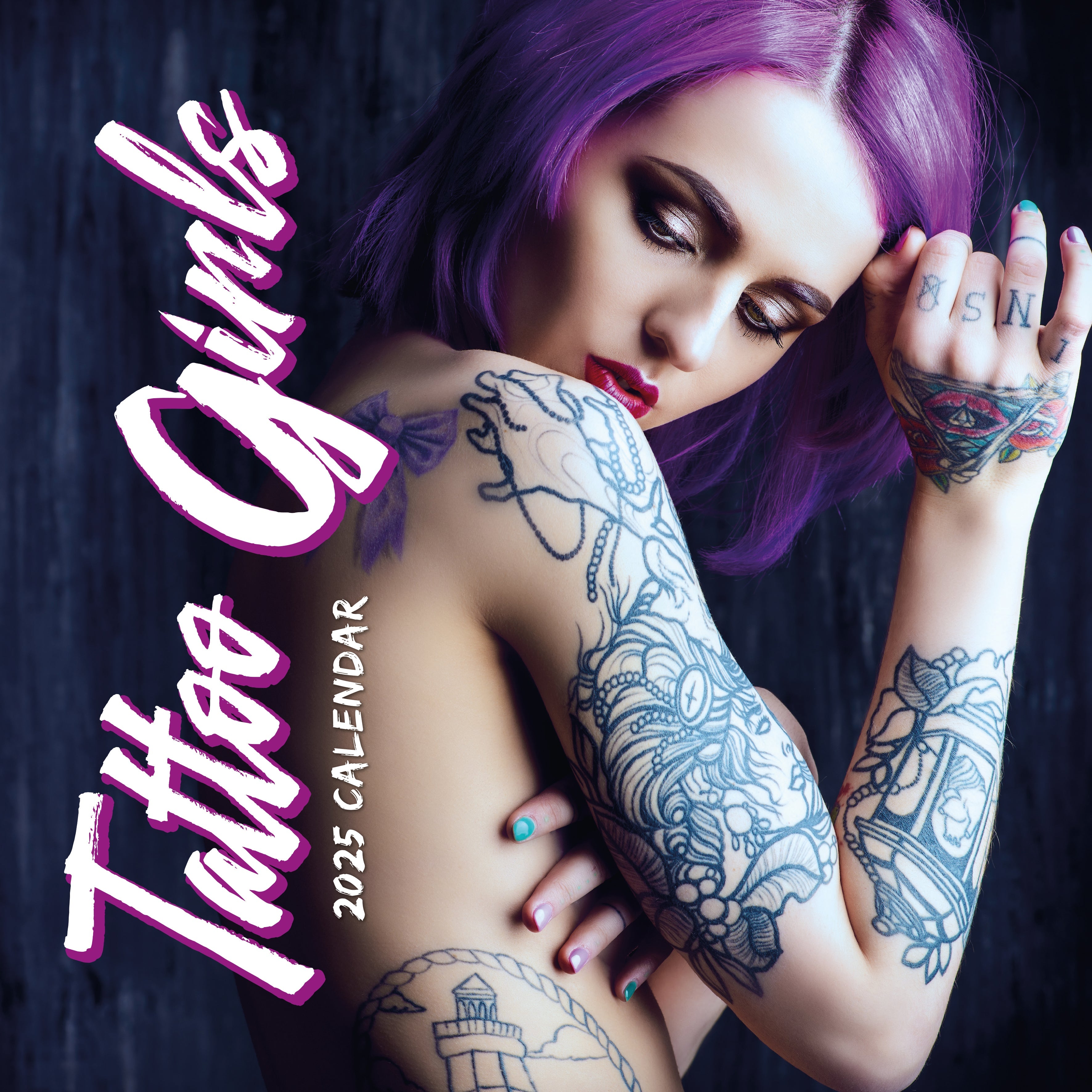 2025 Tattoo Girls - Square Wall Calendar