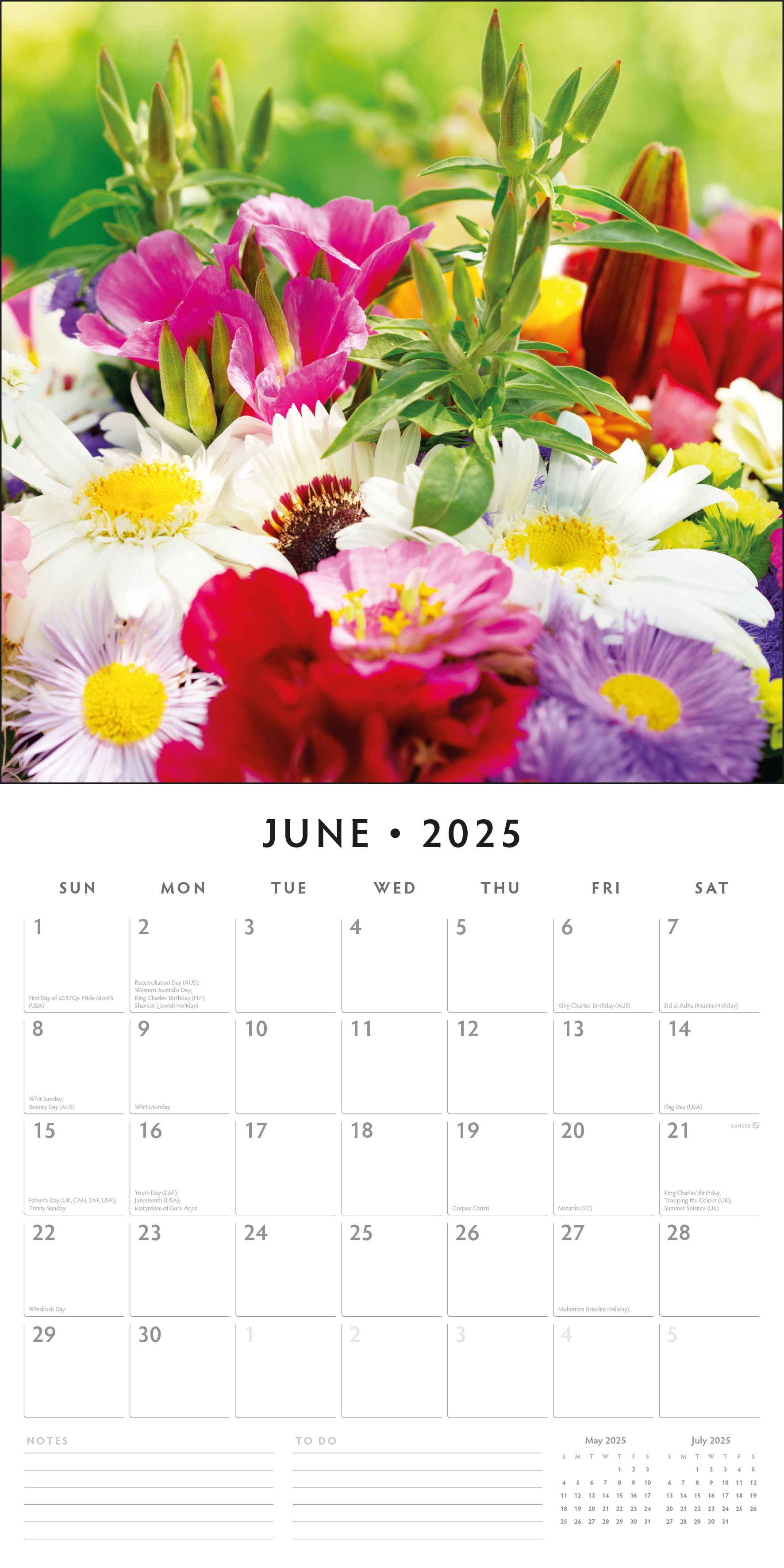 2025 Floral Collection - Square Wall Calendar