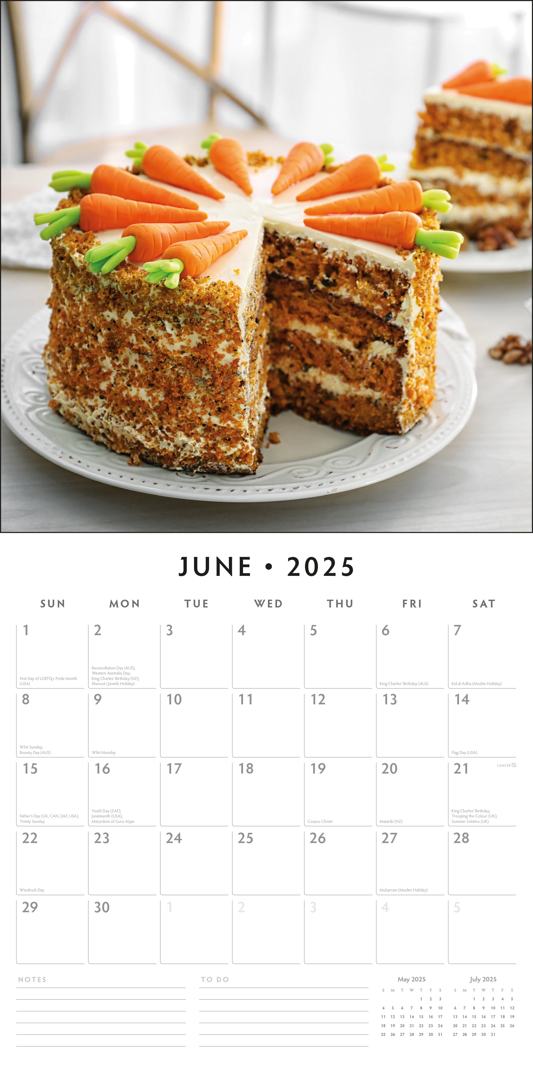 2025 Baking - Square Wall Calendar