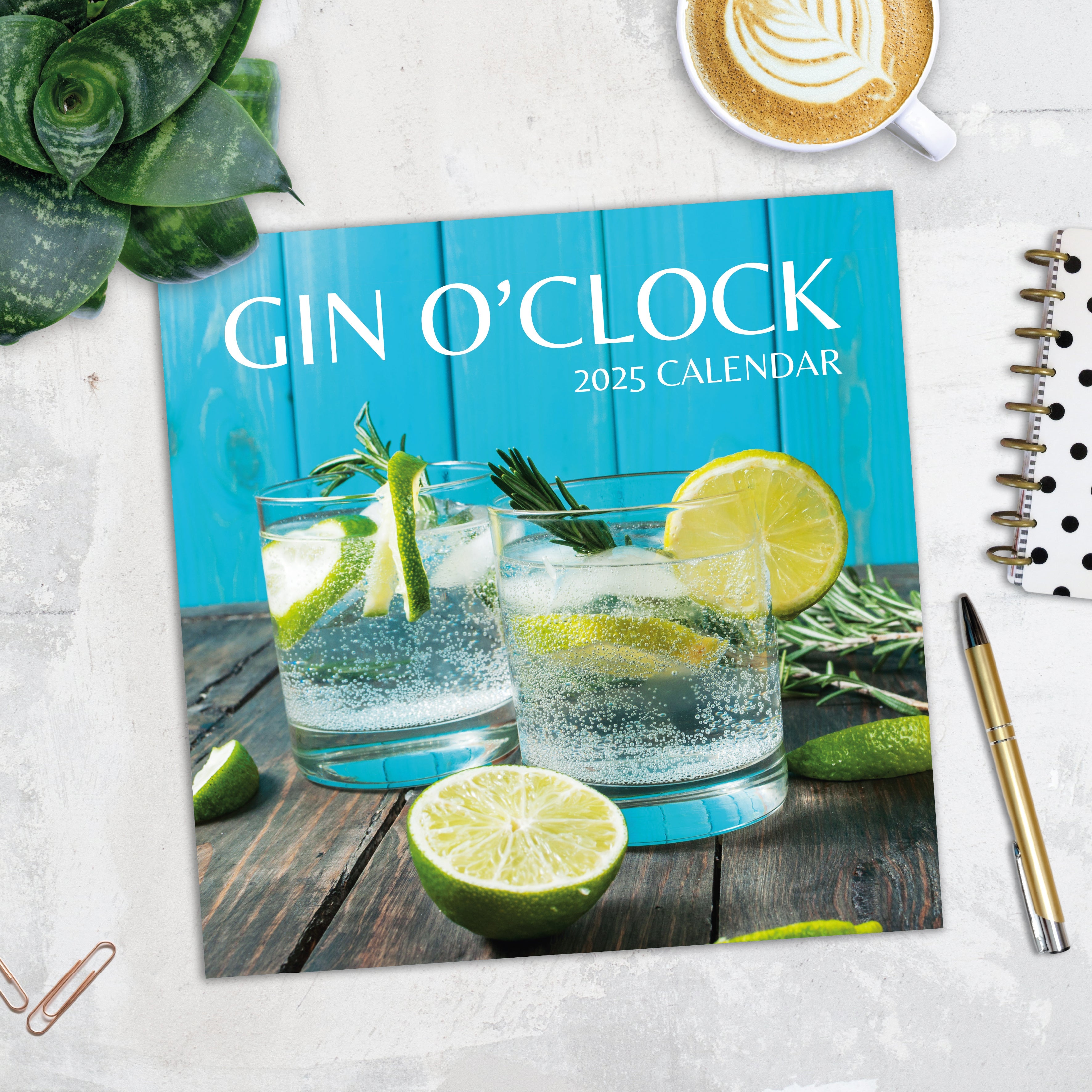 2025 Gin O'Clock - Square Wall Calendar