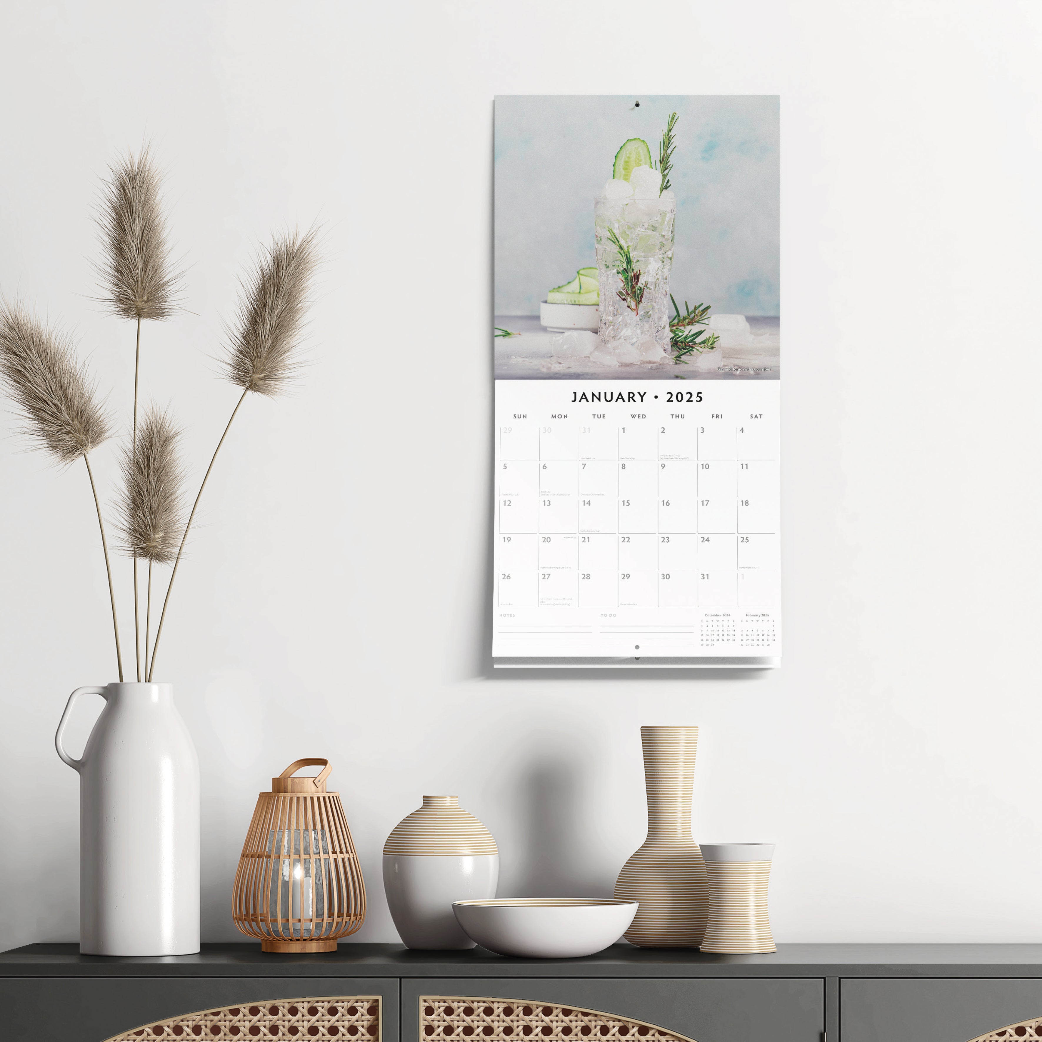 2025 Gin O'Clock - Square Wall Calendar