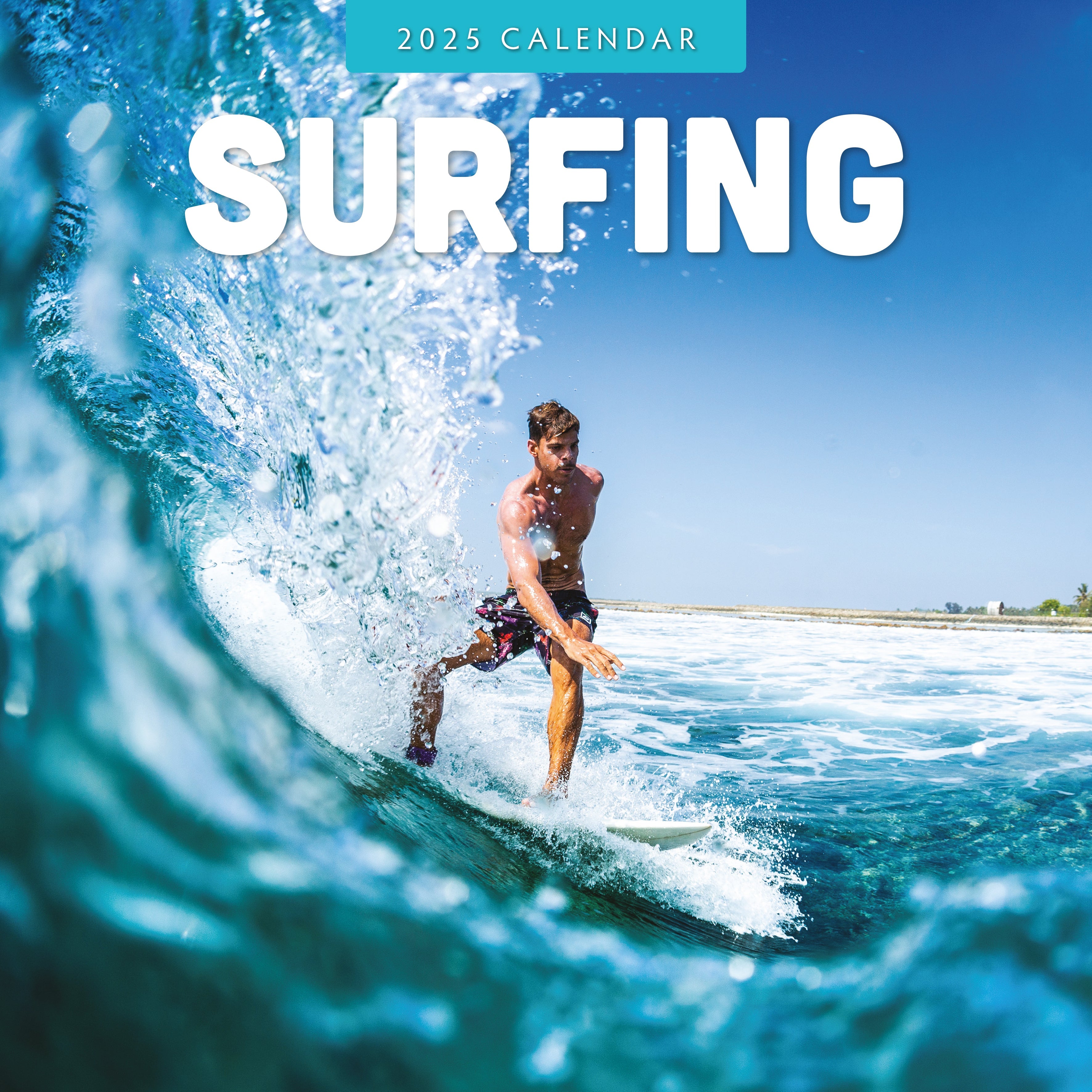 2025 Surfing - Square Wall Calendar