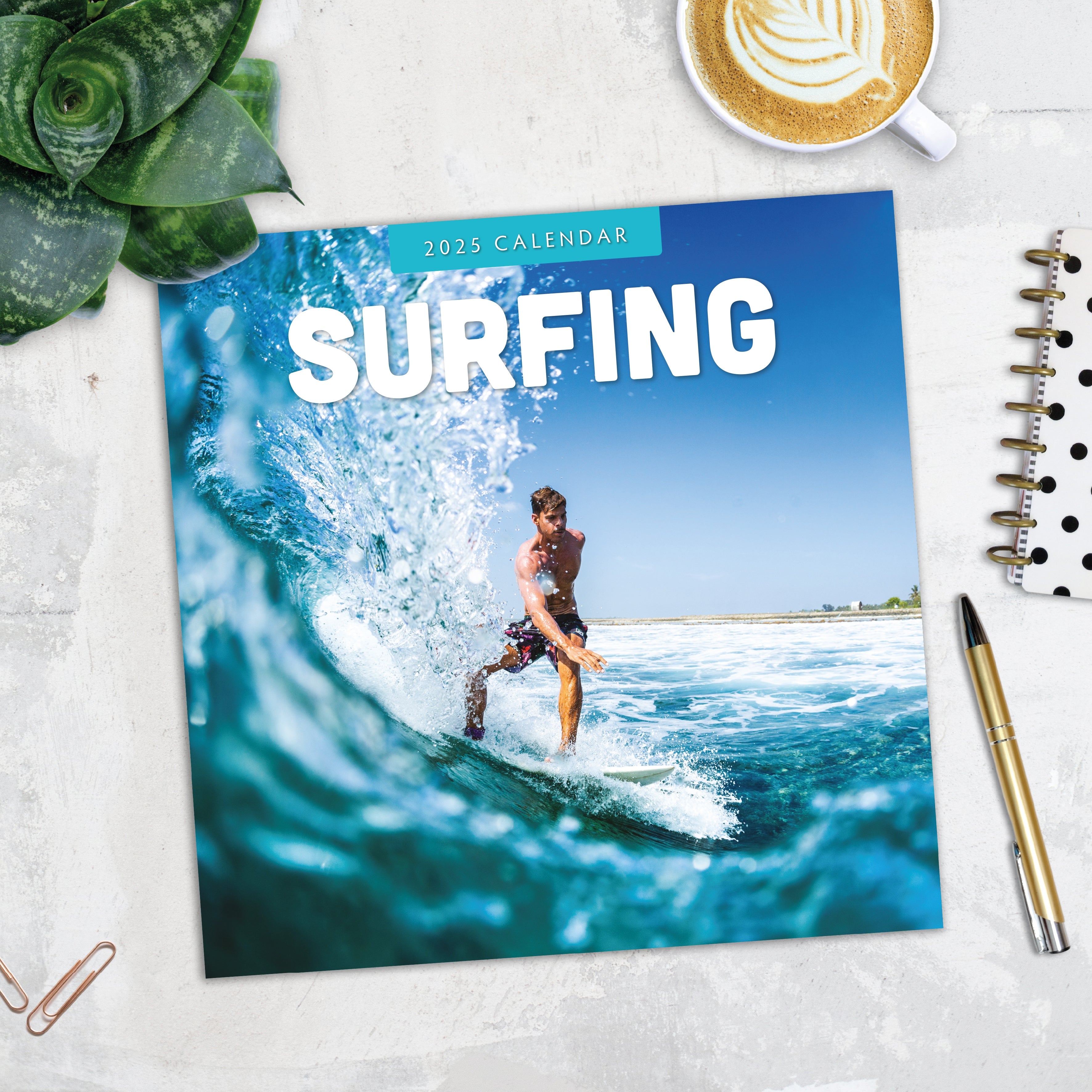 2025 Surfing - Square Wall Calendar