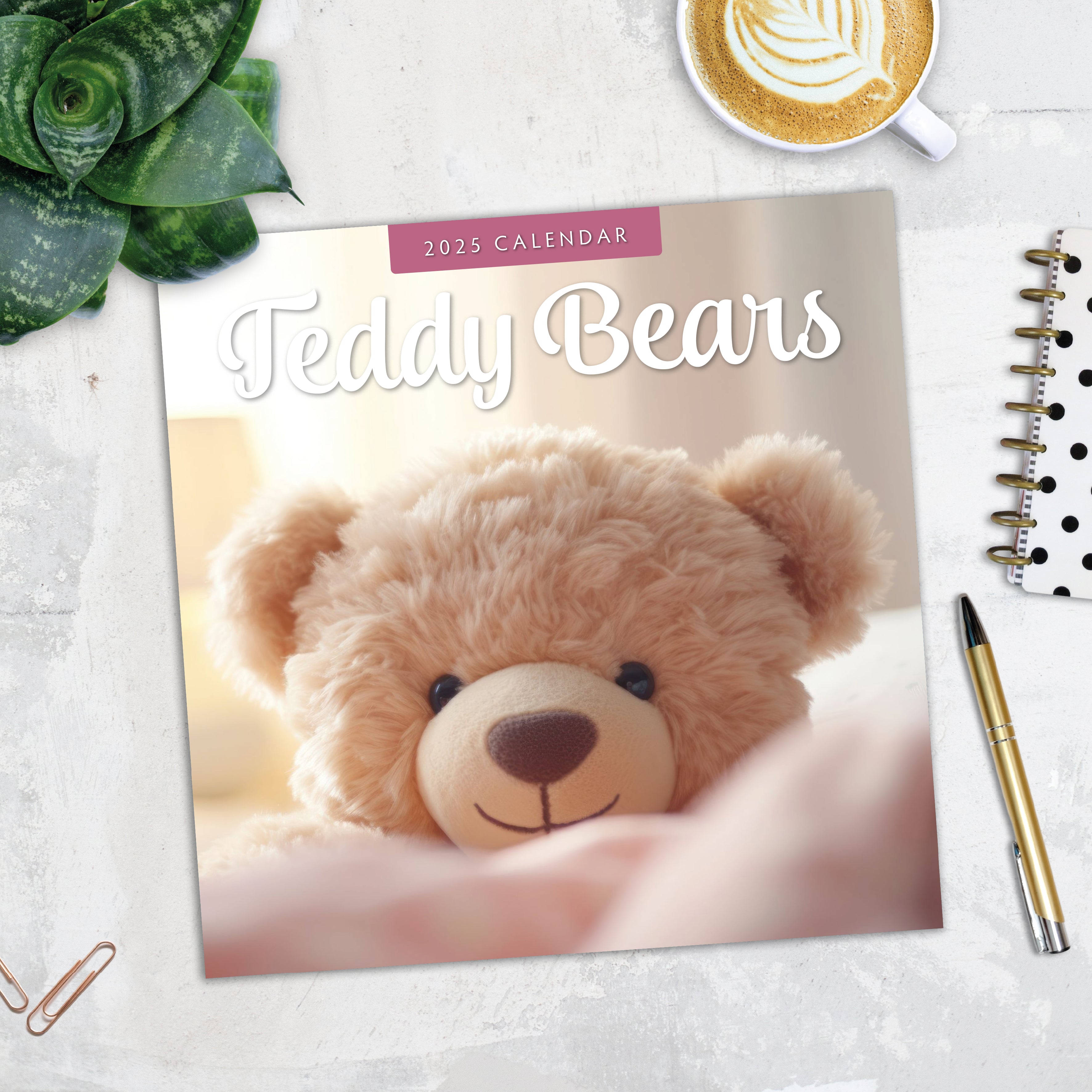 2025 Teddy Bears - Square Wall Calendar