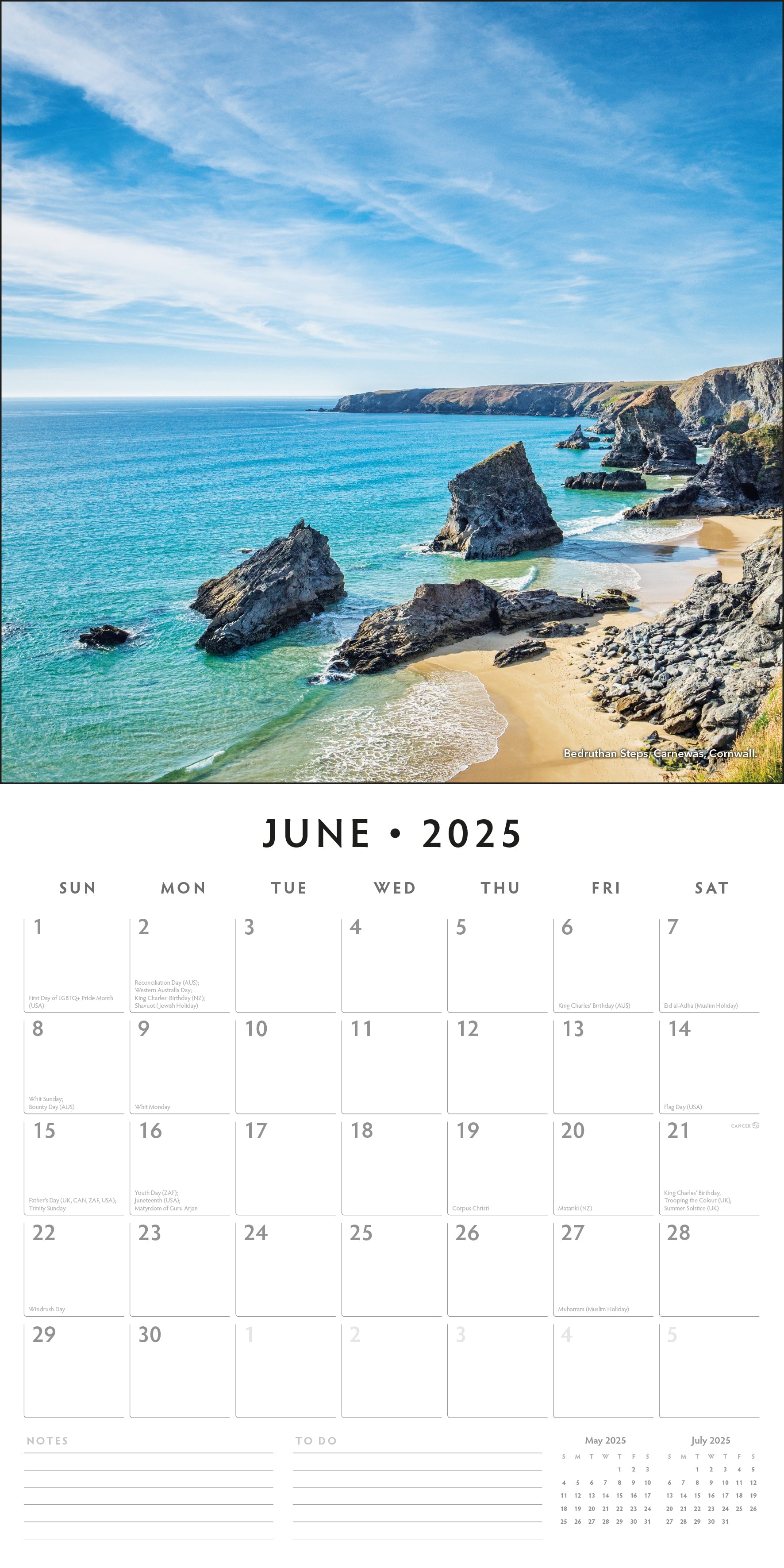 2025 Beautiful Britain - Square Wall Calendar