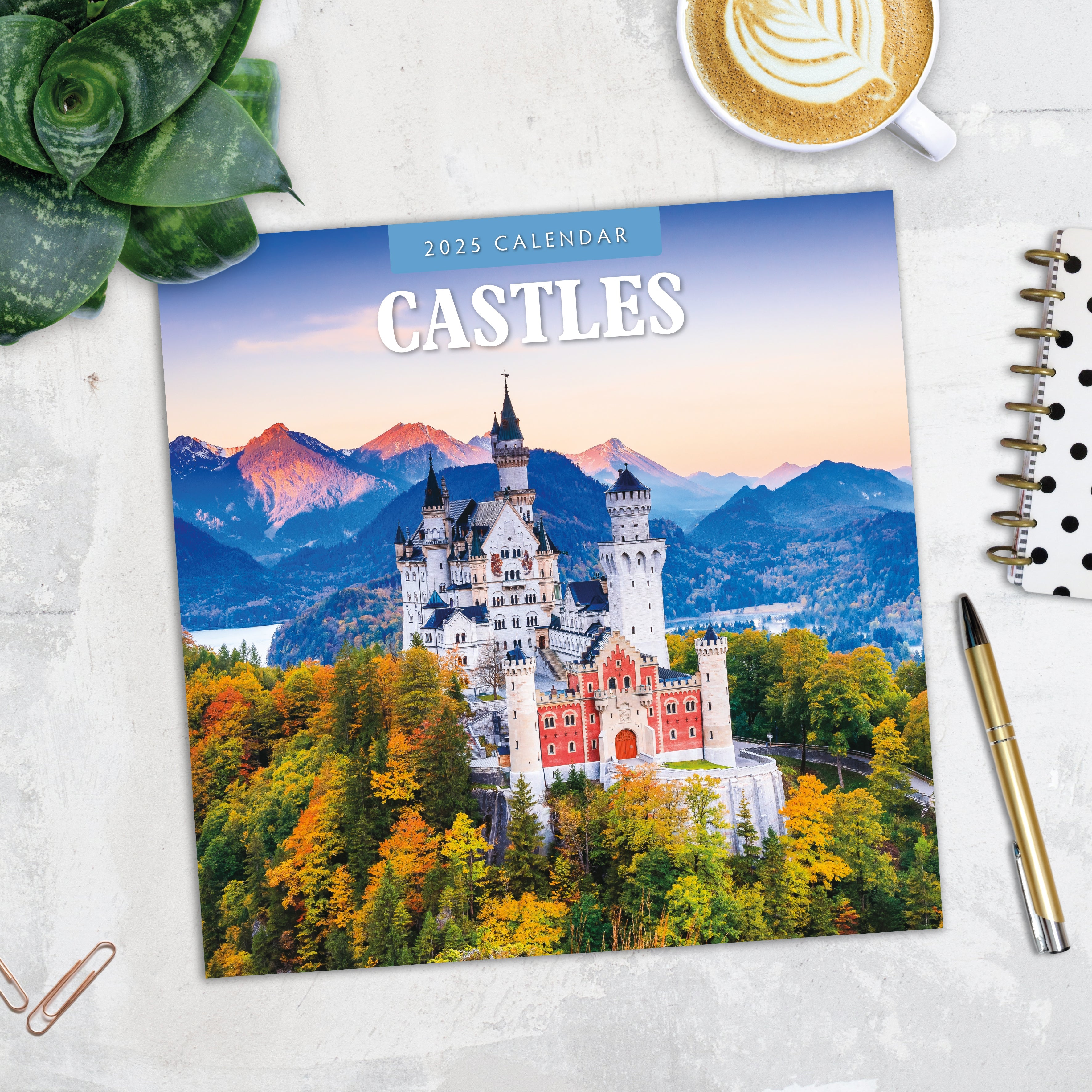 2025 Castles - Square Wall Calendar