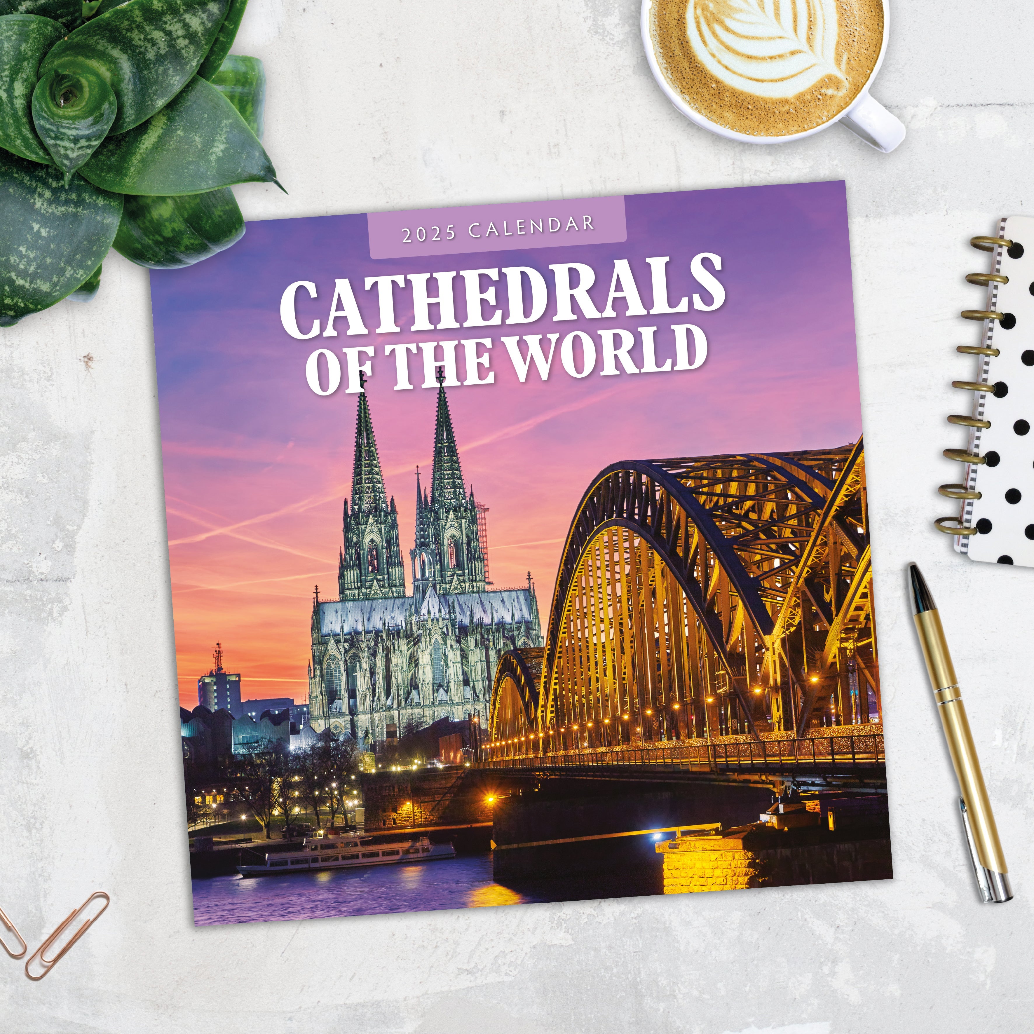 2025 Cathedrals of the World Square Wall Calendar