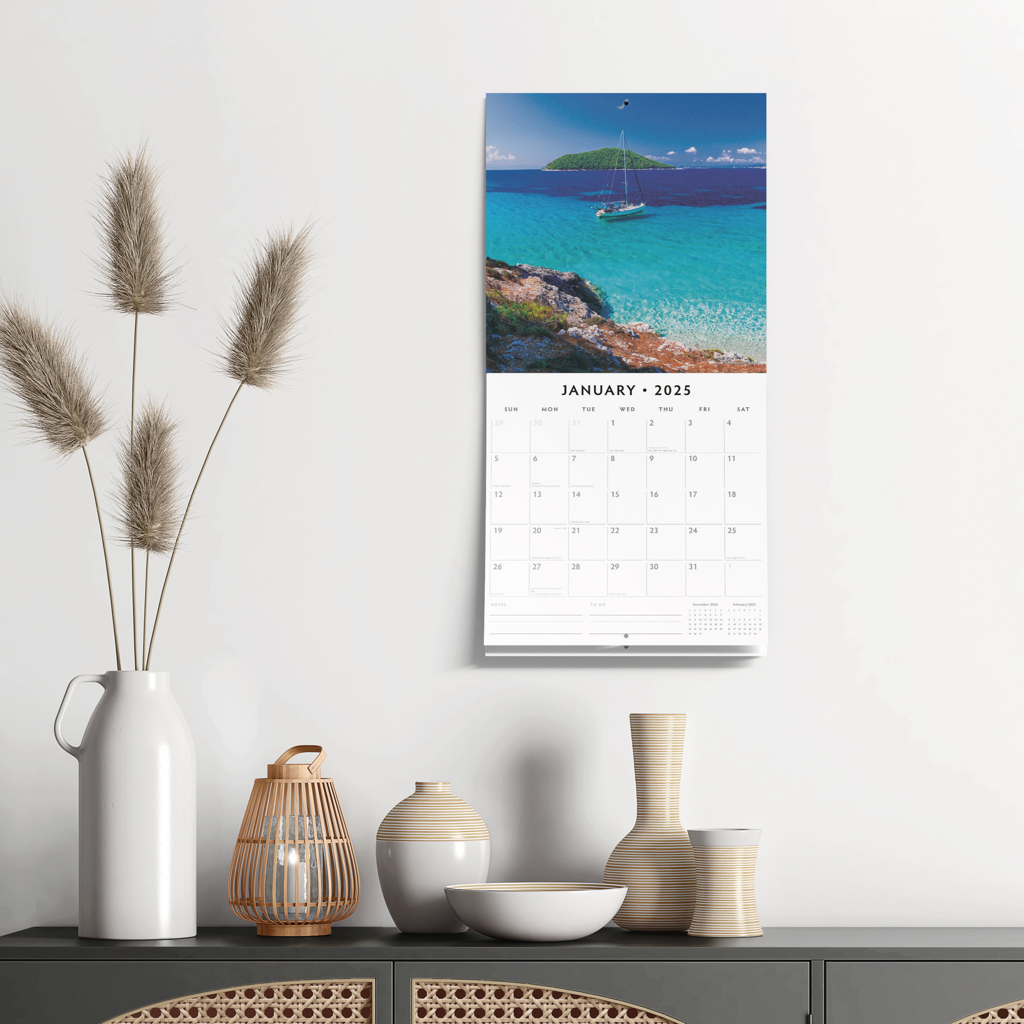 2025 Greek Islands - Square Wall Calendar