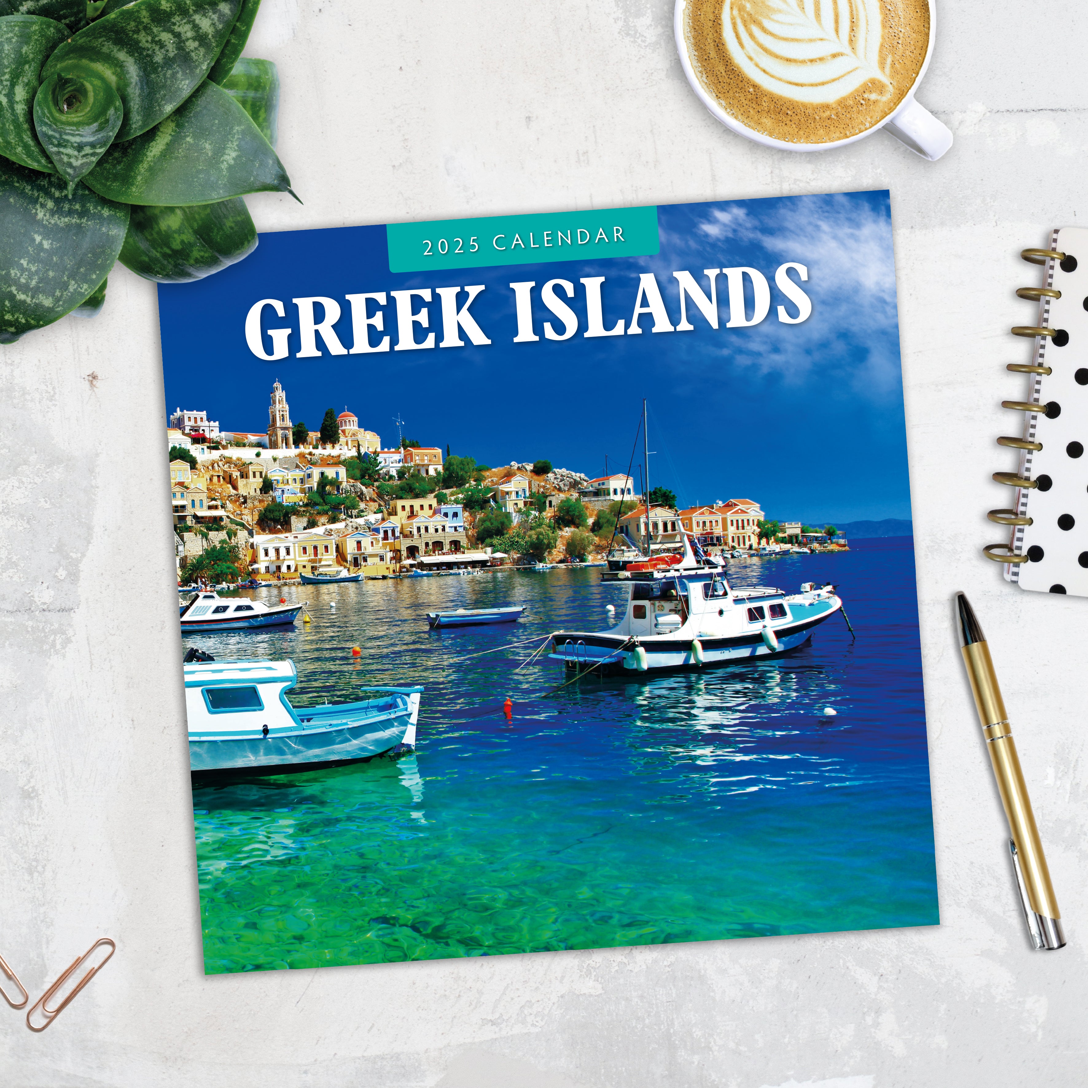 2025 Greek Islands - Square Wall Calendar