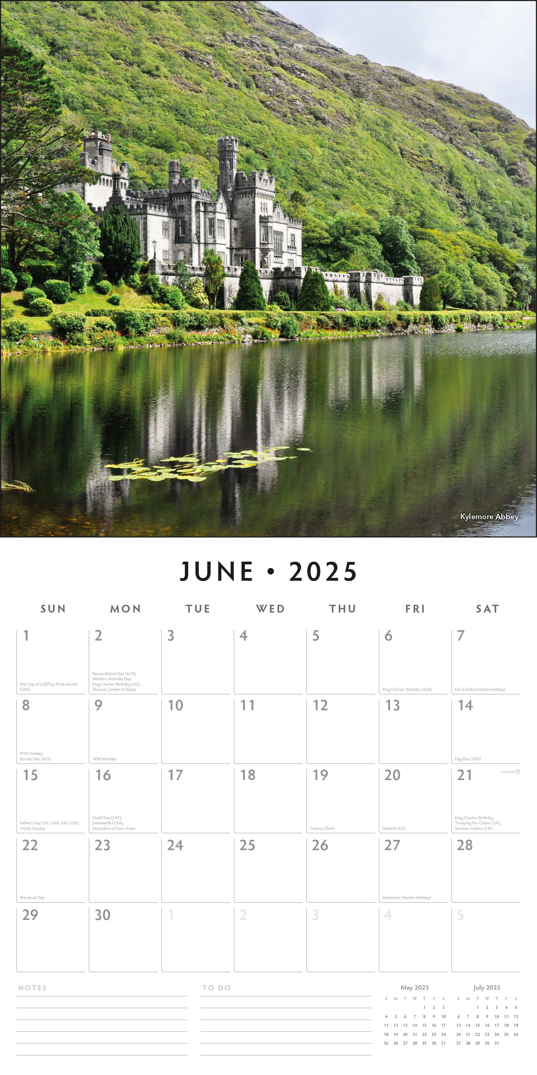 2025 Ireland - Square Wall Calendar