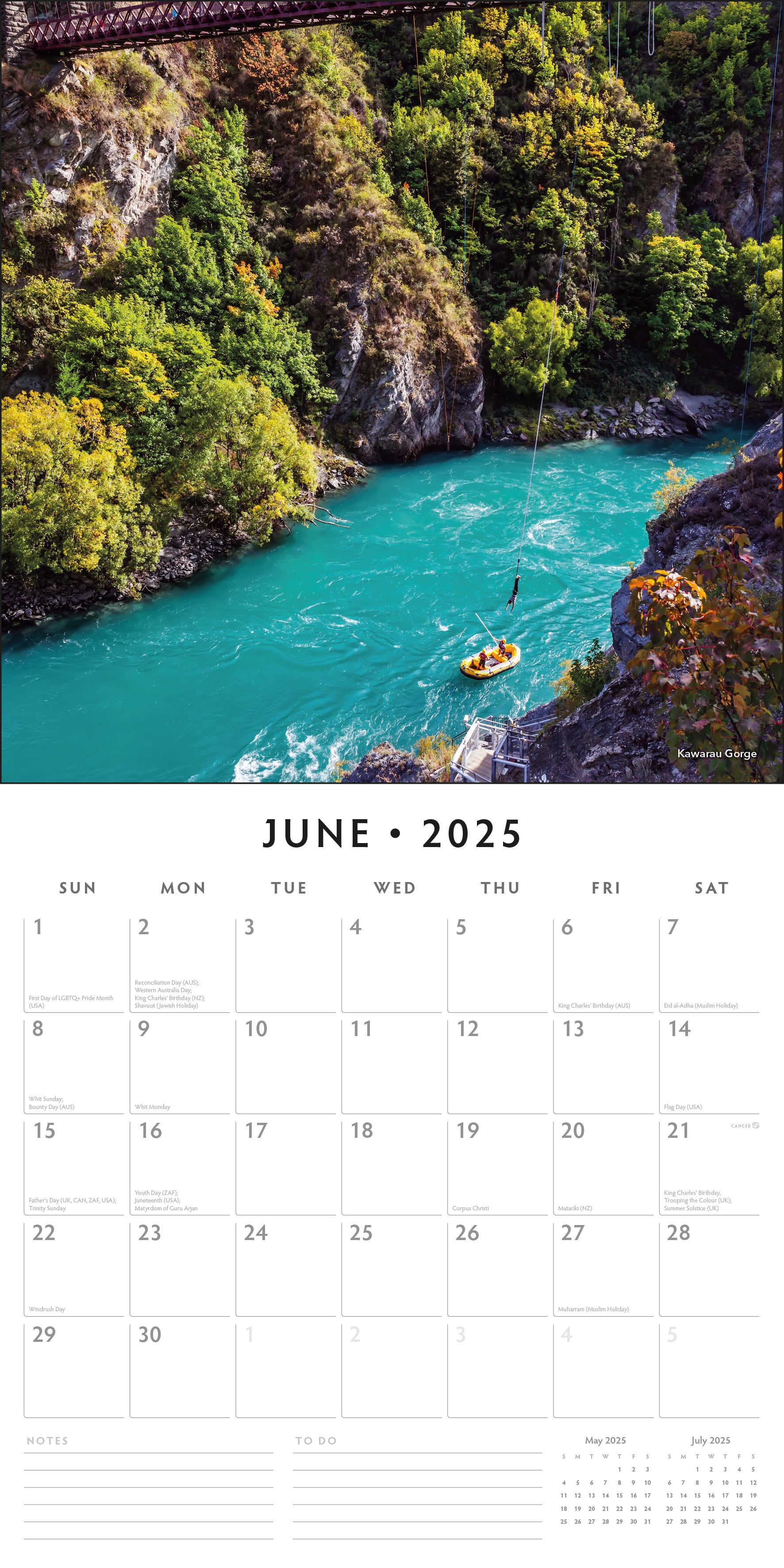 2025 New Zealand - Square Wall Calendar