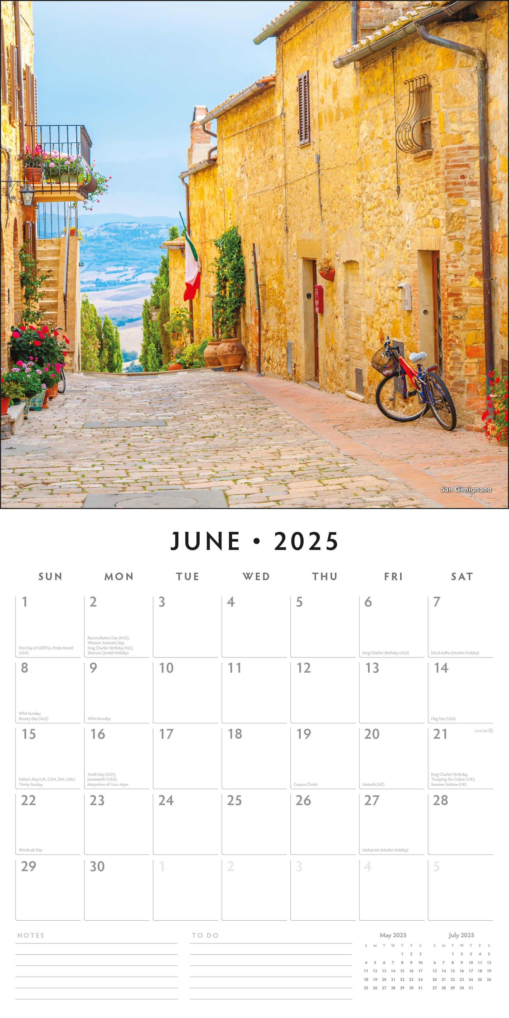 2025 Tuscany - Square Wall Calendar