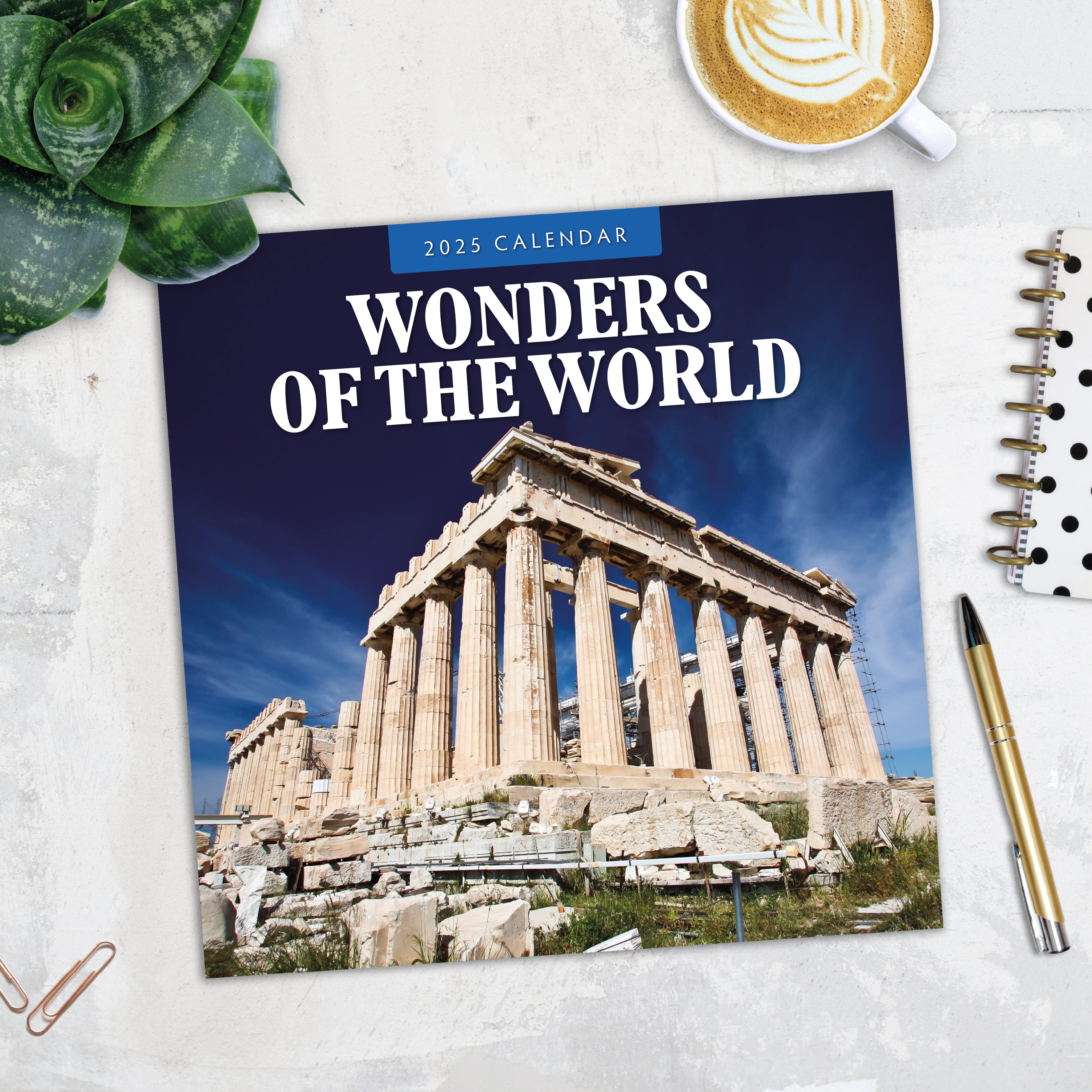 2025 Wonders of the World - Square Wall Calendar