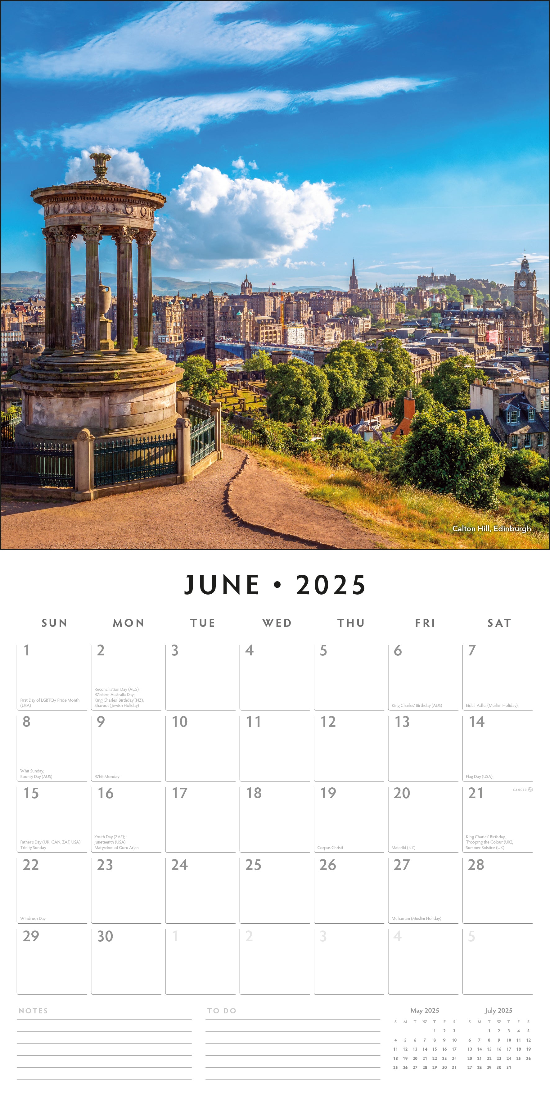 2025 Scotland - Square Wall Calendar