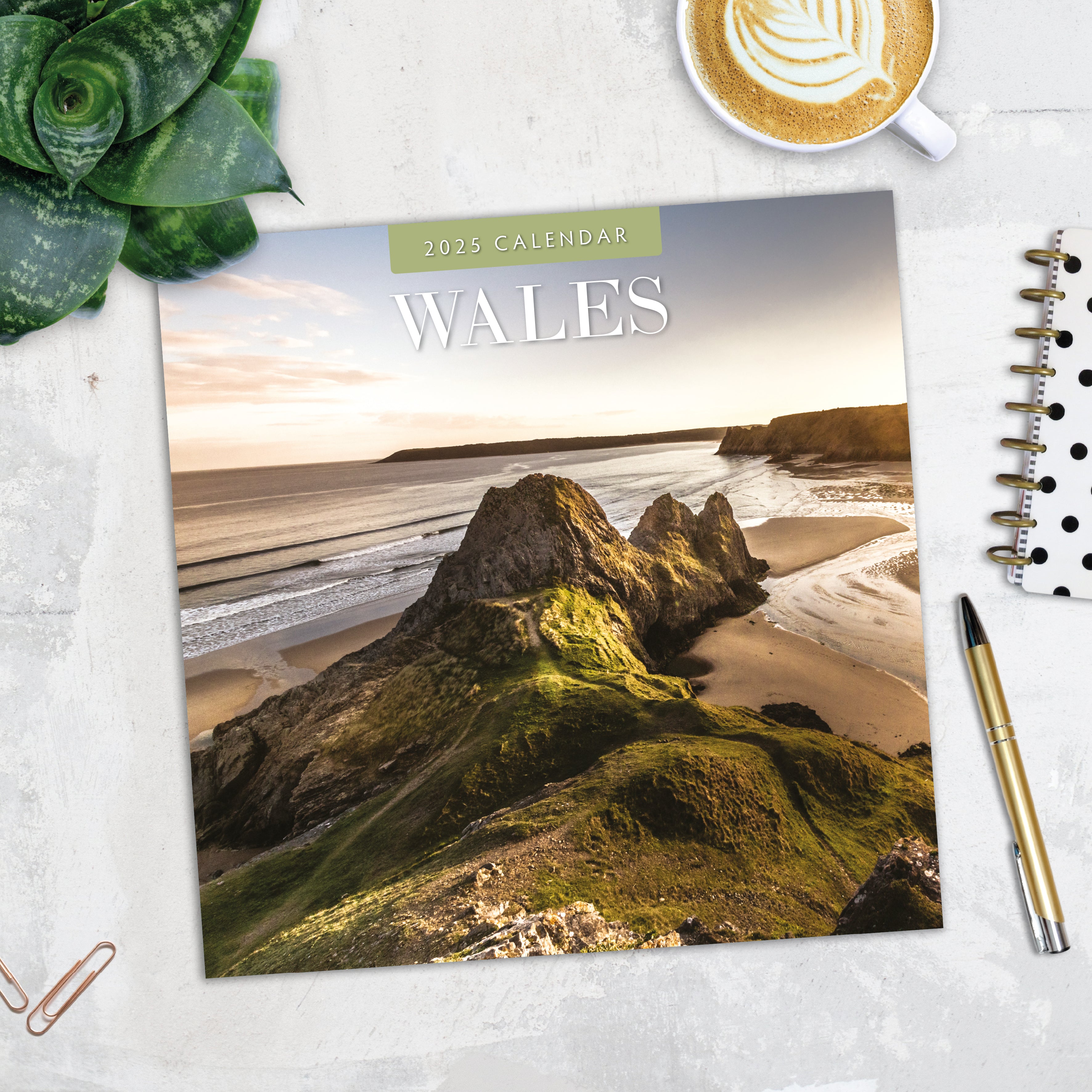 2025 Wales - Square Wall Calendar