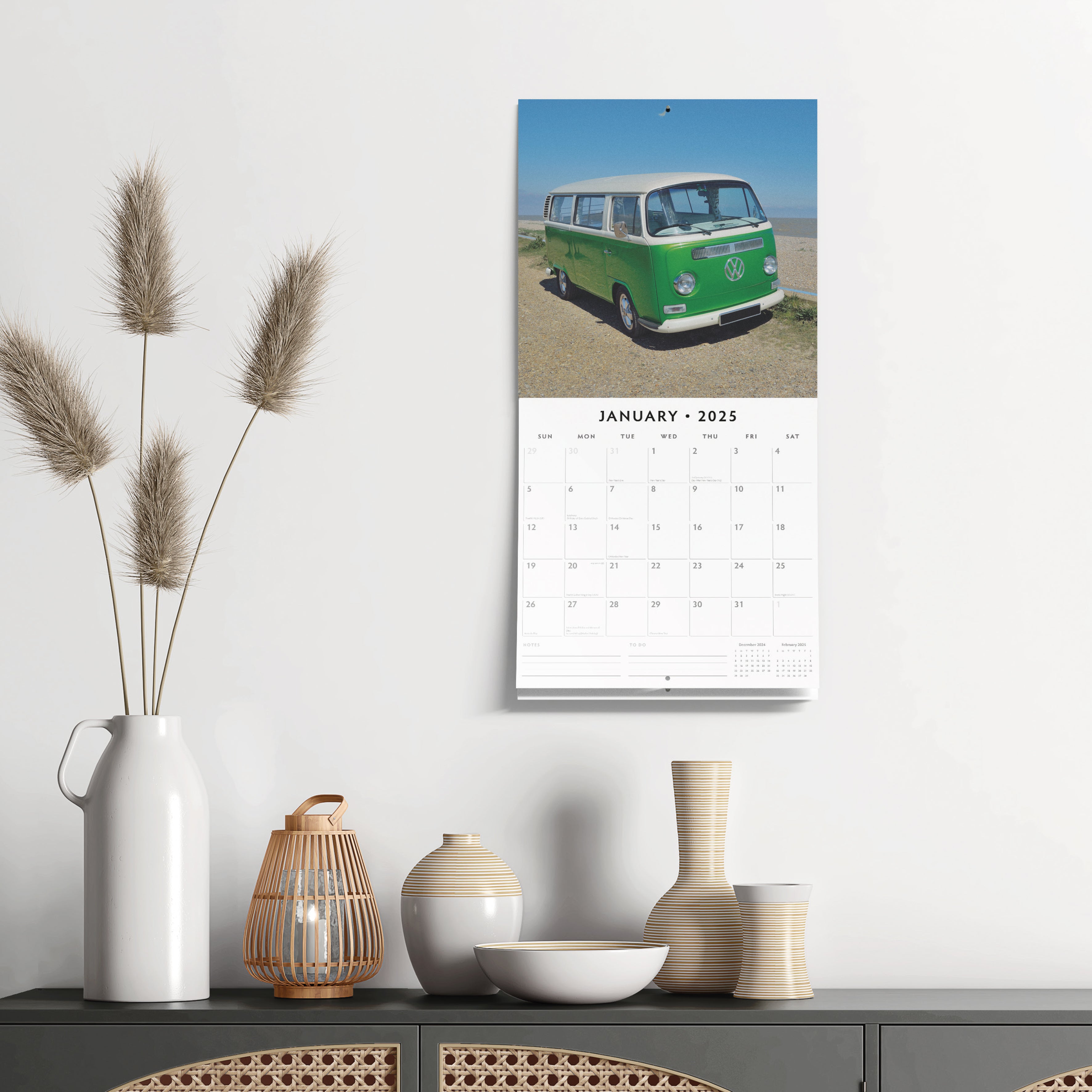 2025 Camper Vans - Square Wall Calendar