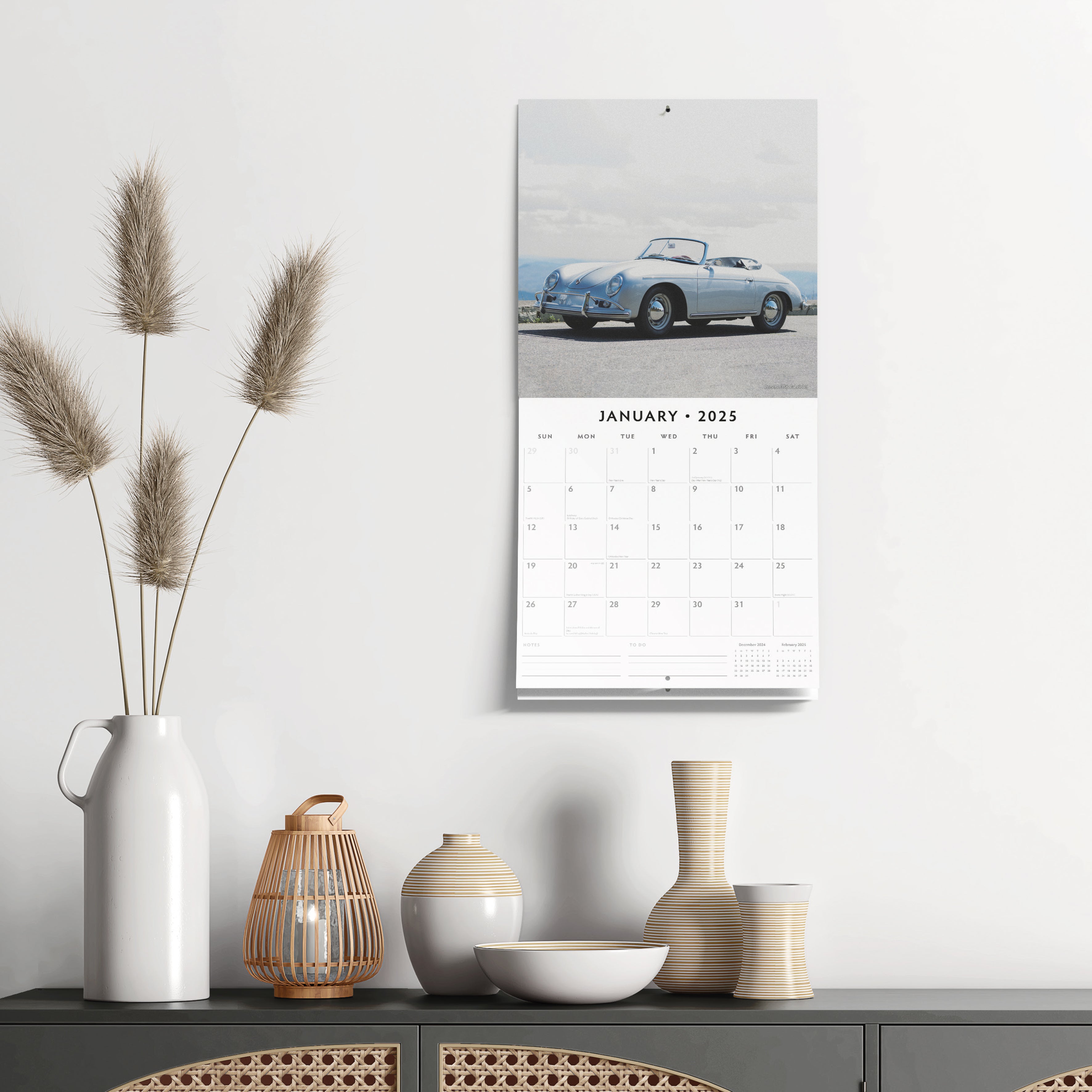 2025 Classic Cars - Square Wall Calendar