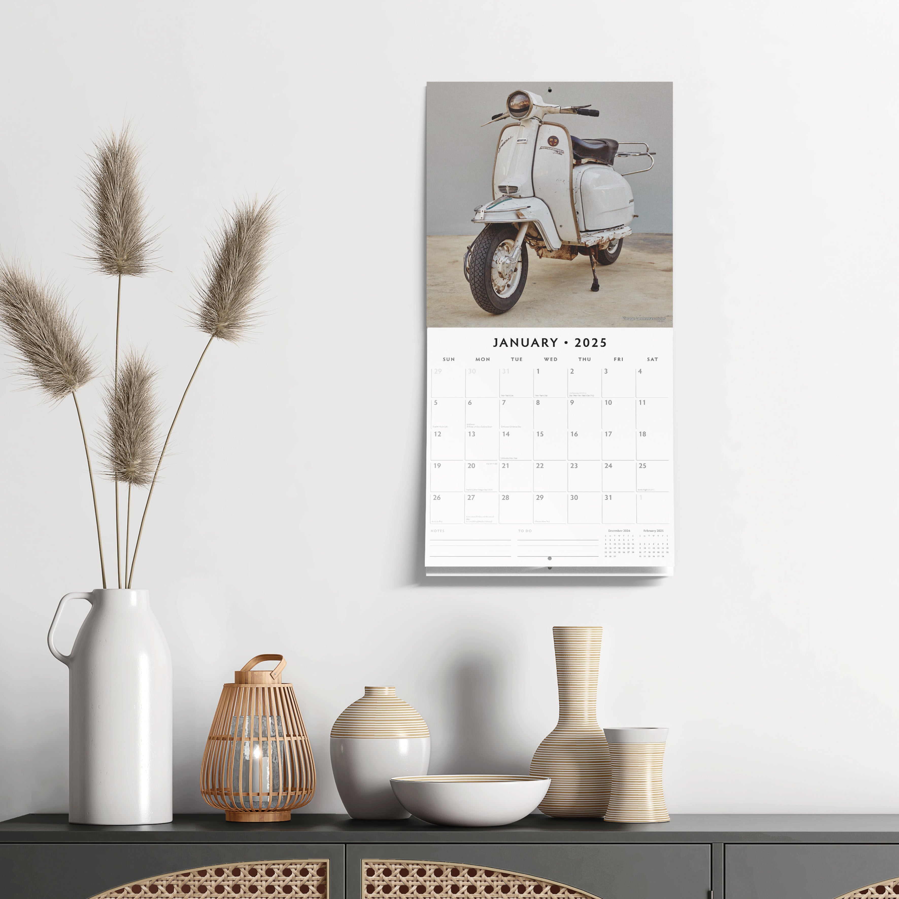 2025 Scooters - Square Wall Calendar