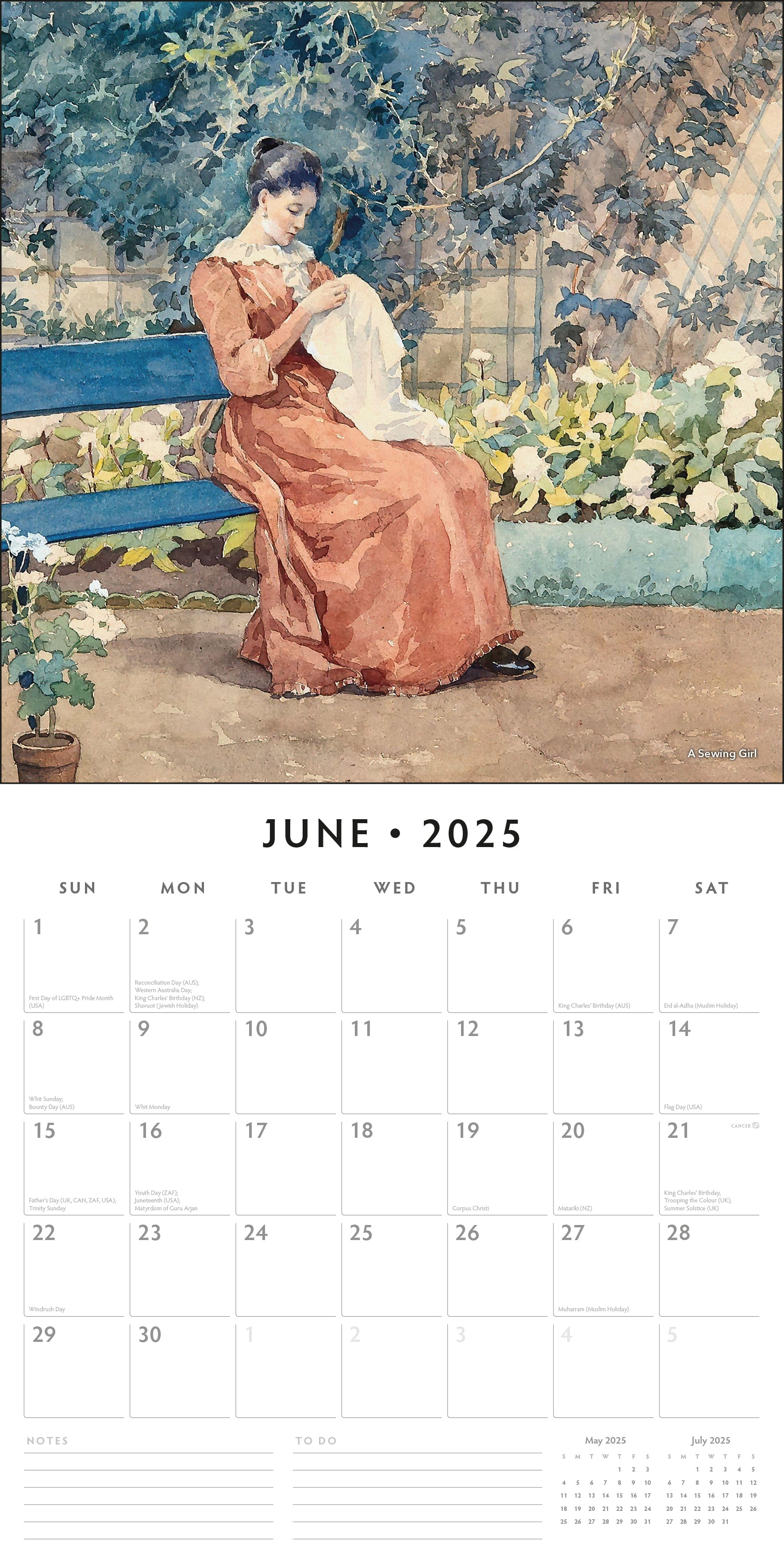 2025 Elisabeth Sonrel - Square Wall Calendar