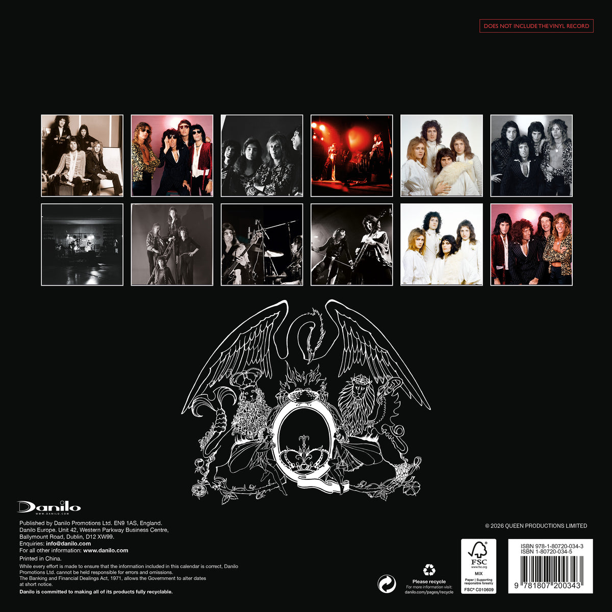 2027 Queen - Collector's Edition Record Sleeve - Square Wall Calendar — back cover