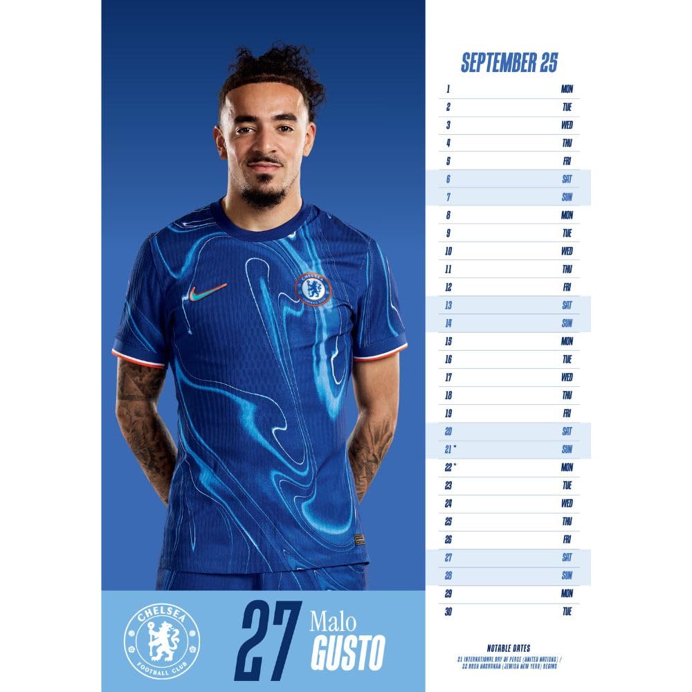 2025 Chelsea Fc - A3 Wall Calendar