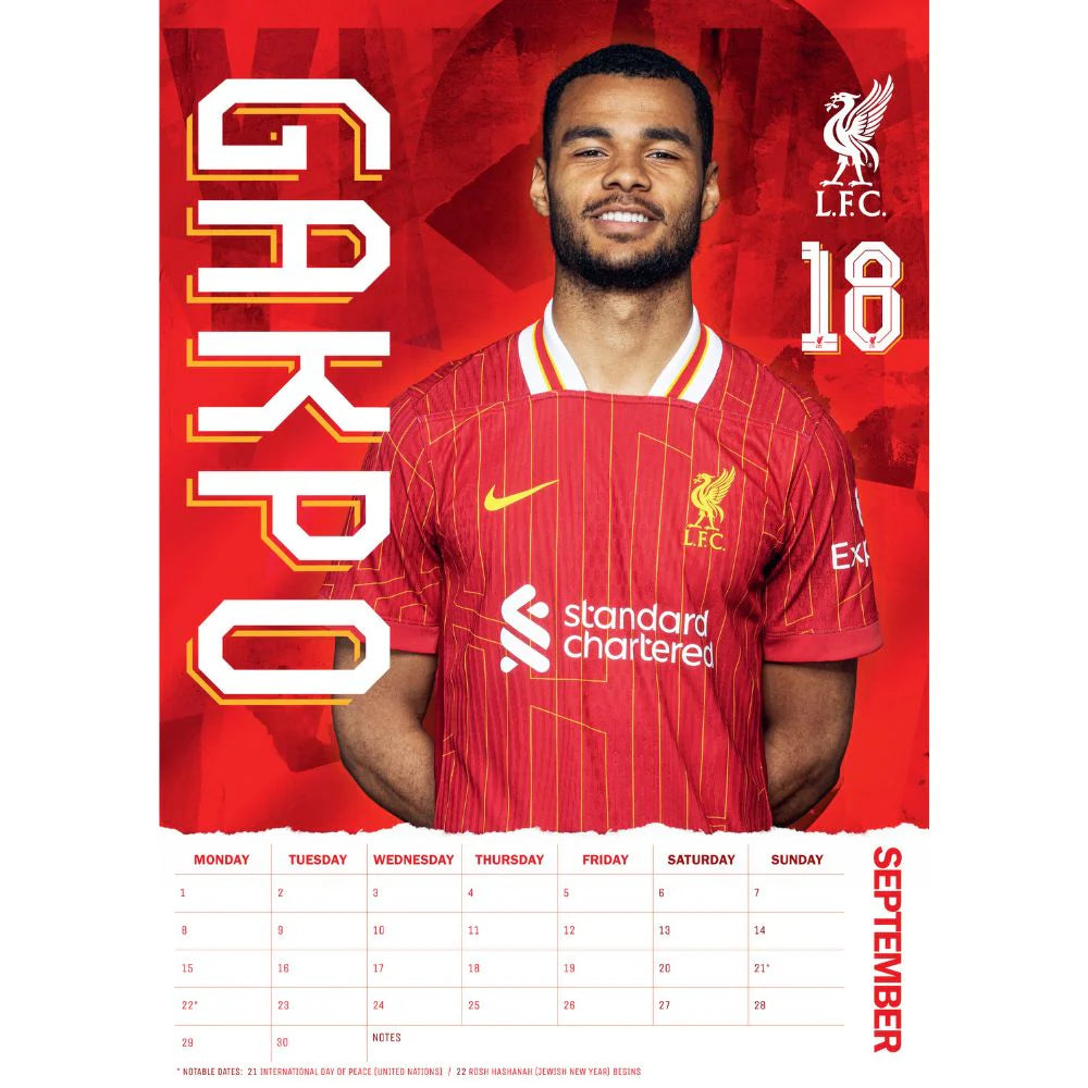 2025 Liverpool Fc - A3 Wall Calendar