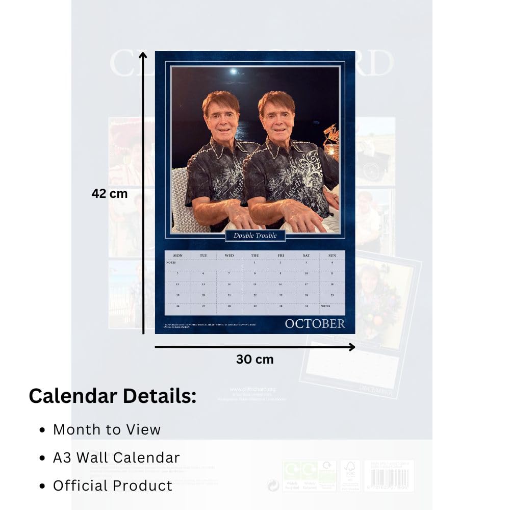 2026 Cliff Richard - A3 Wall Calendar