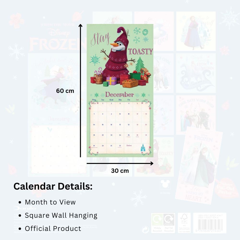 2026 Disney Frozen - Square Wall Calendar