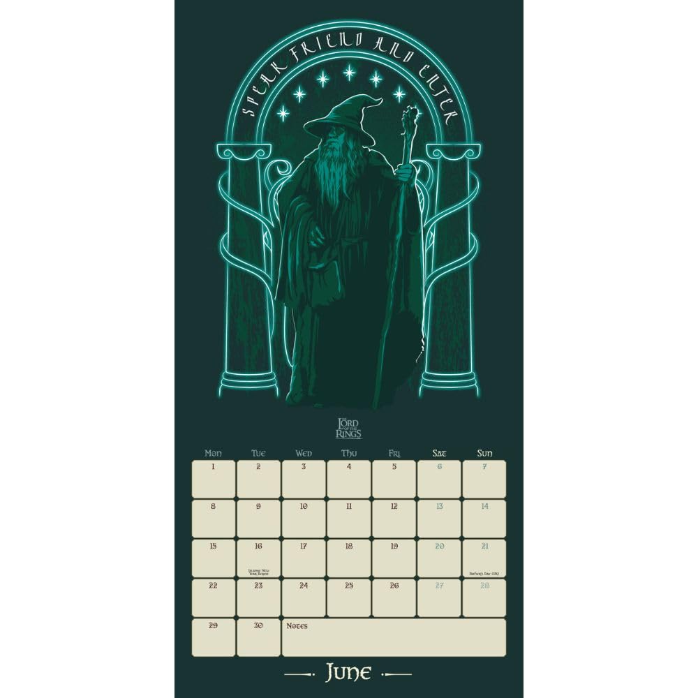 2026 Lord Of The Rings - Square Wall Calendar